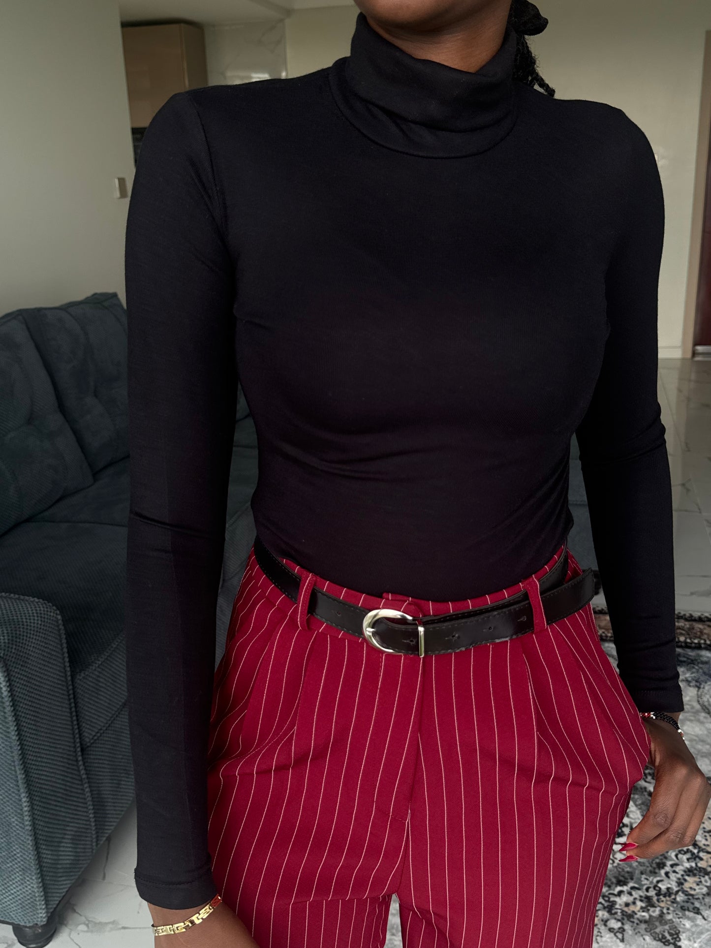 Classic Cotton Turtleneck Top