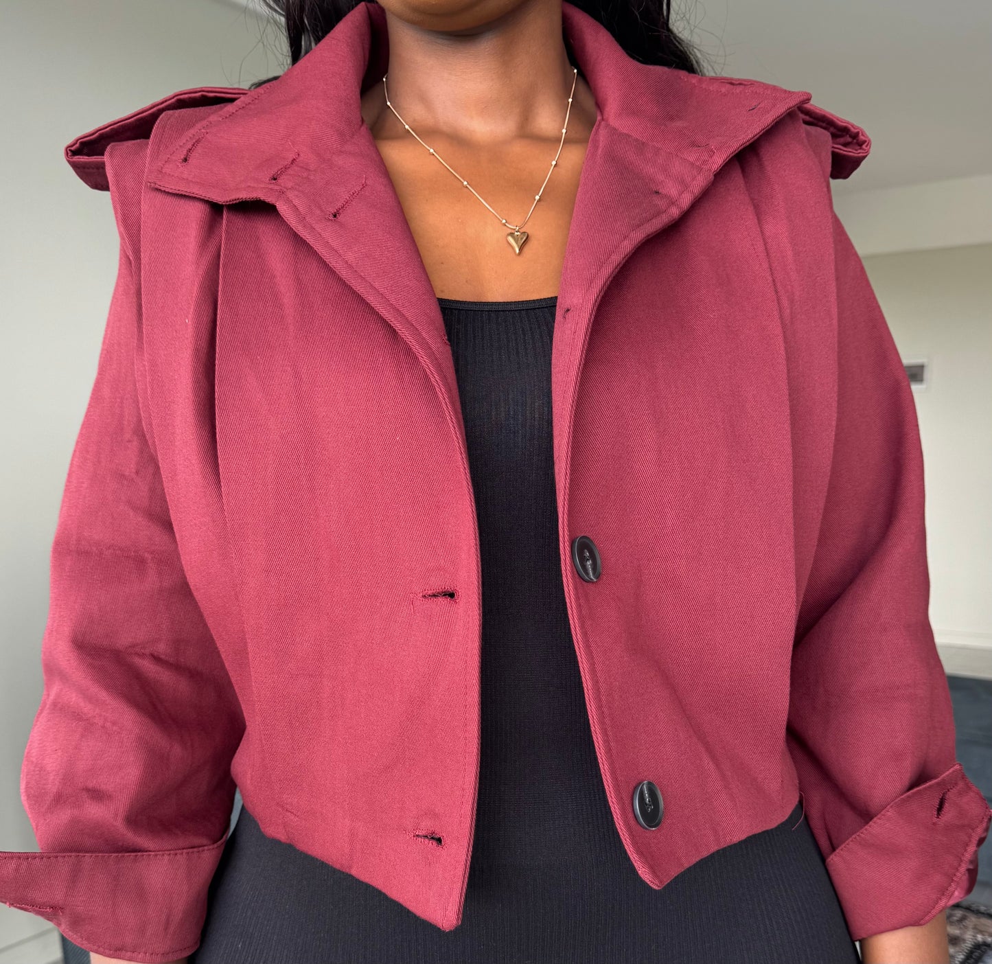 Pleated Bomber Jacket