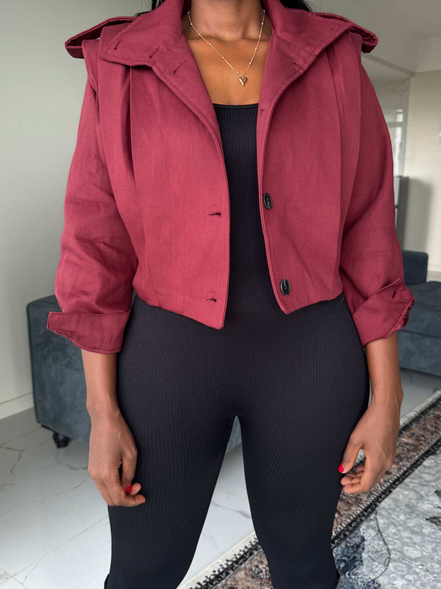 Pleated Bomber Jacket