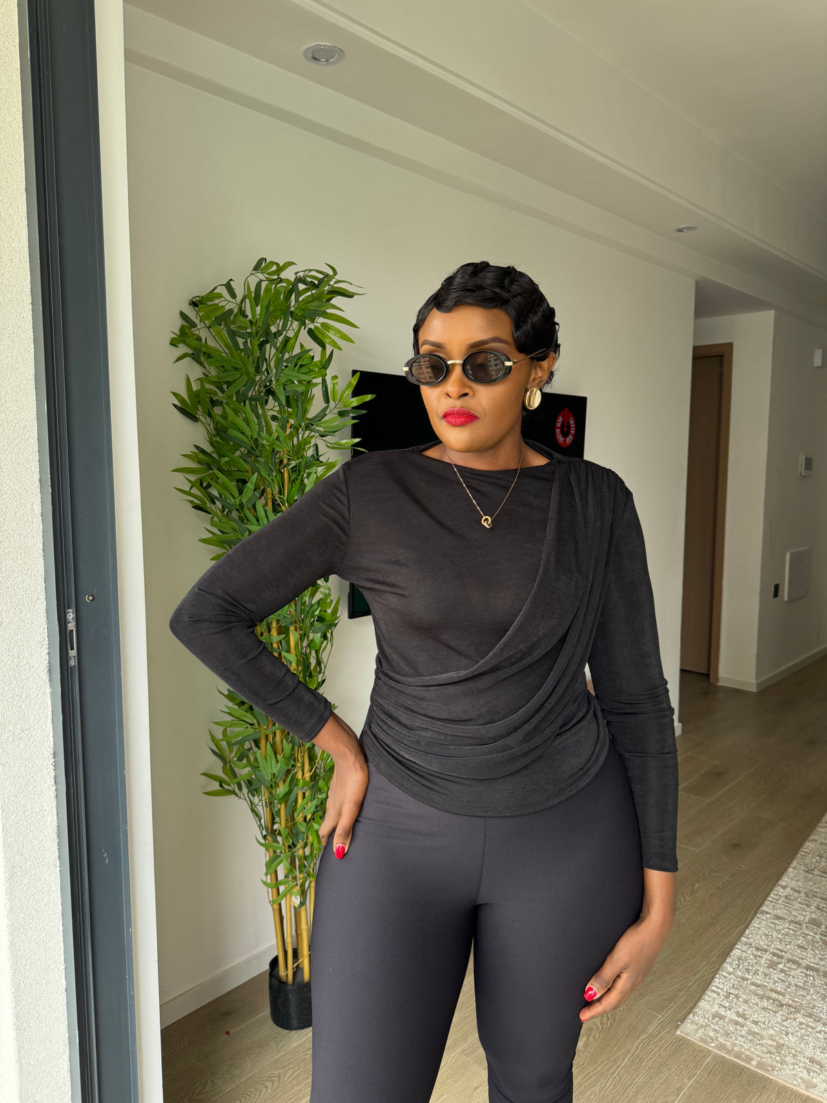 Selene Single-Drape Top