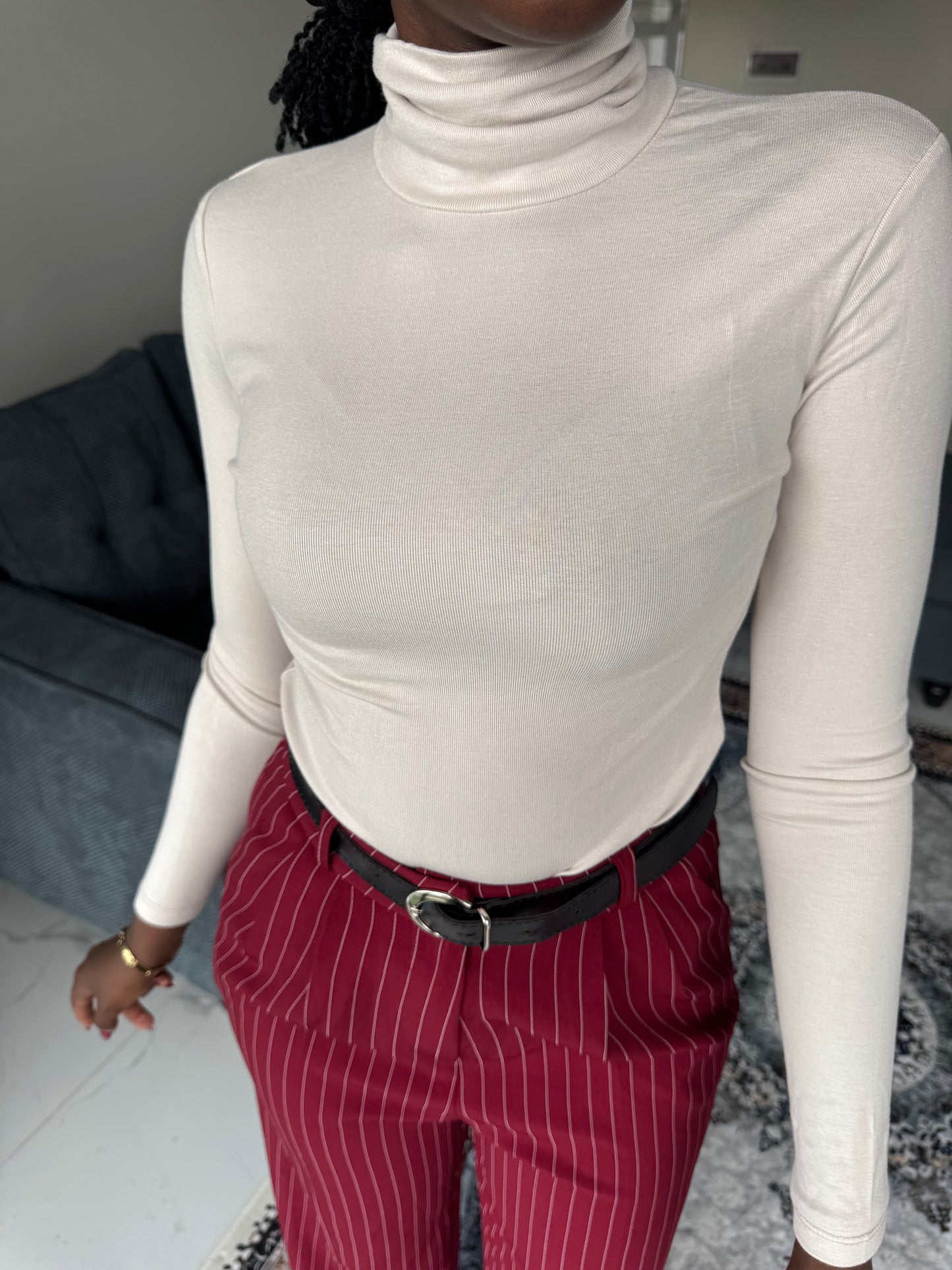 Classic Cotton Turtleneck Top