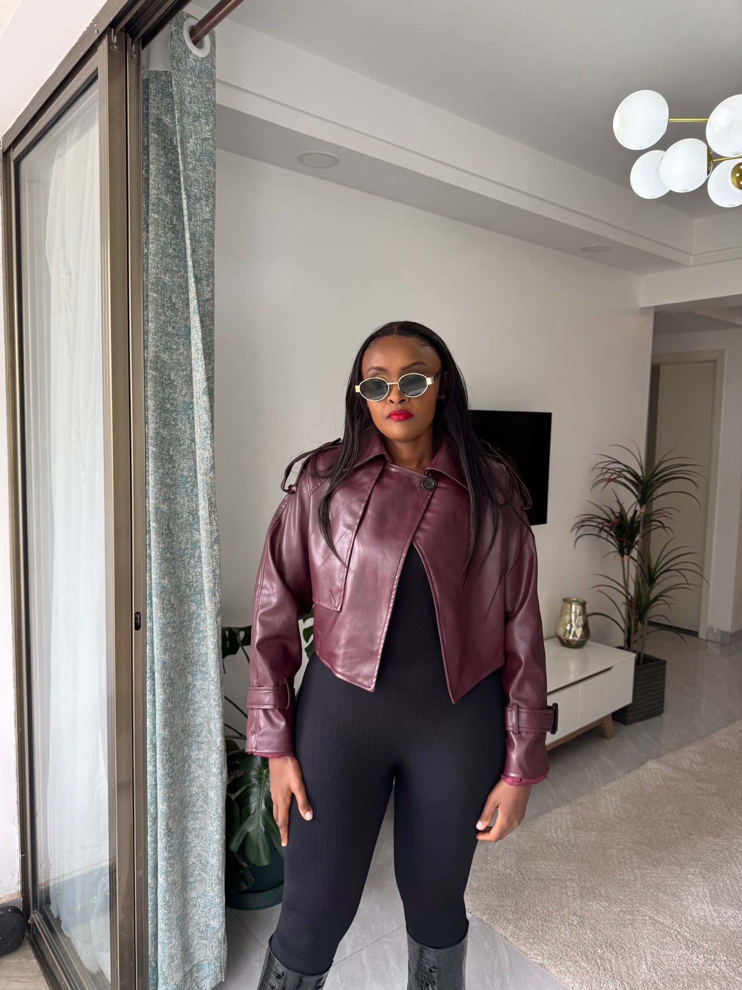Soho Faux Leather Crop Jacket