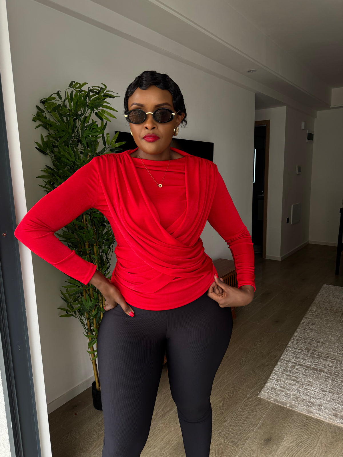 Simone Double-Drape Top