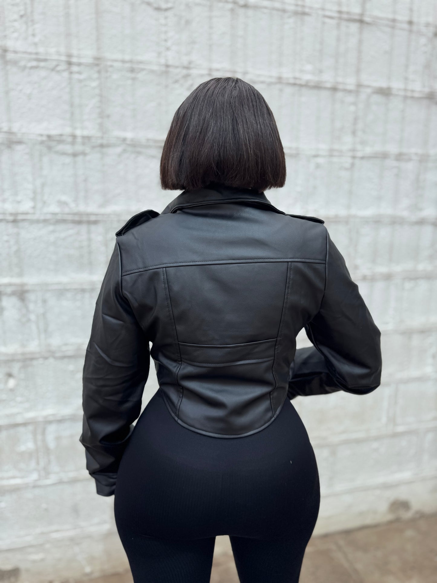 Sade Corset Sculpt Leather Jacket