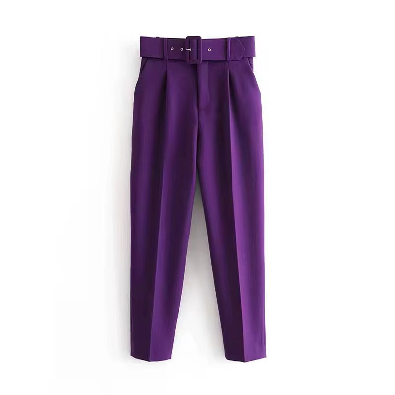 Belted Zara-inspired Ankle Pants