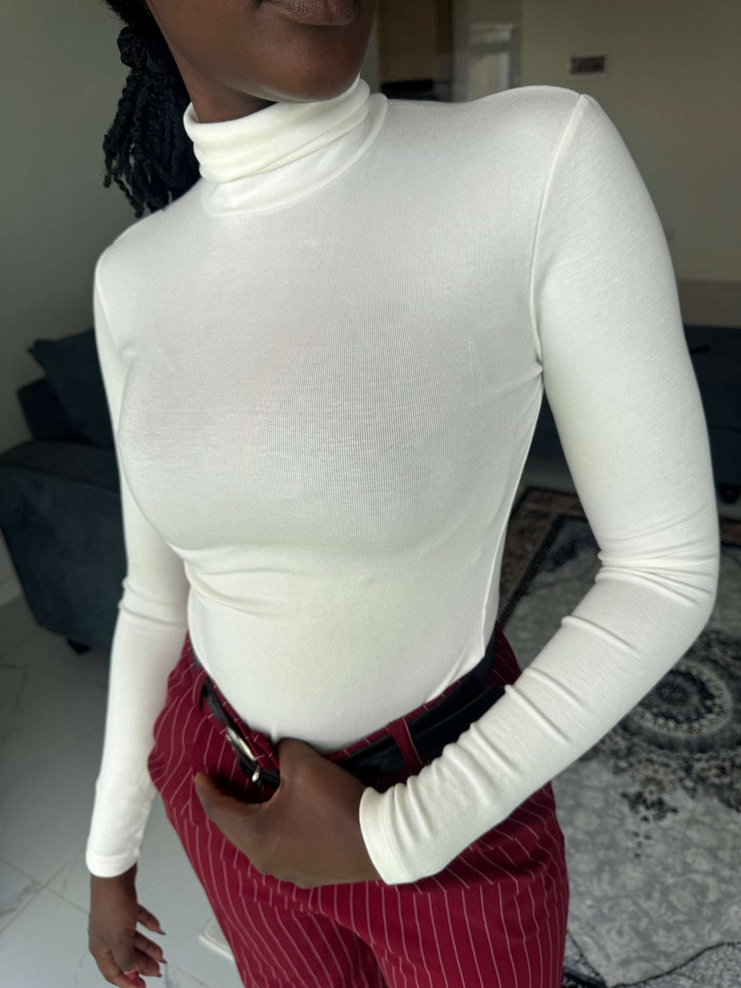 Classic Cotton Turtleneck Top