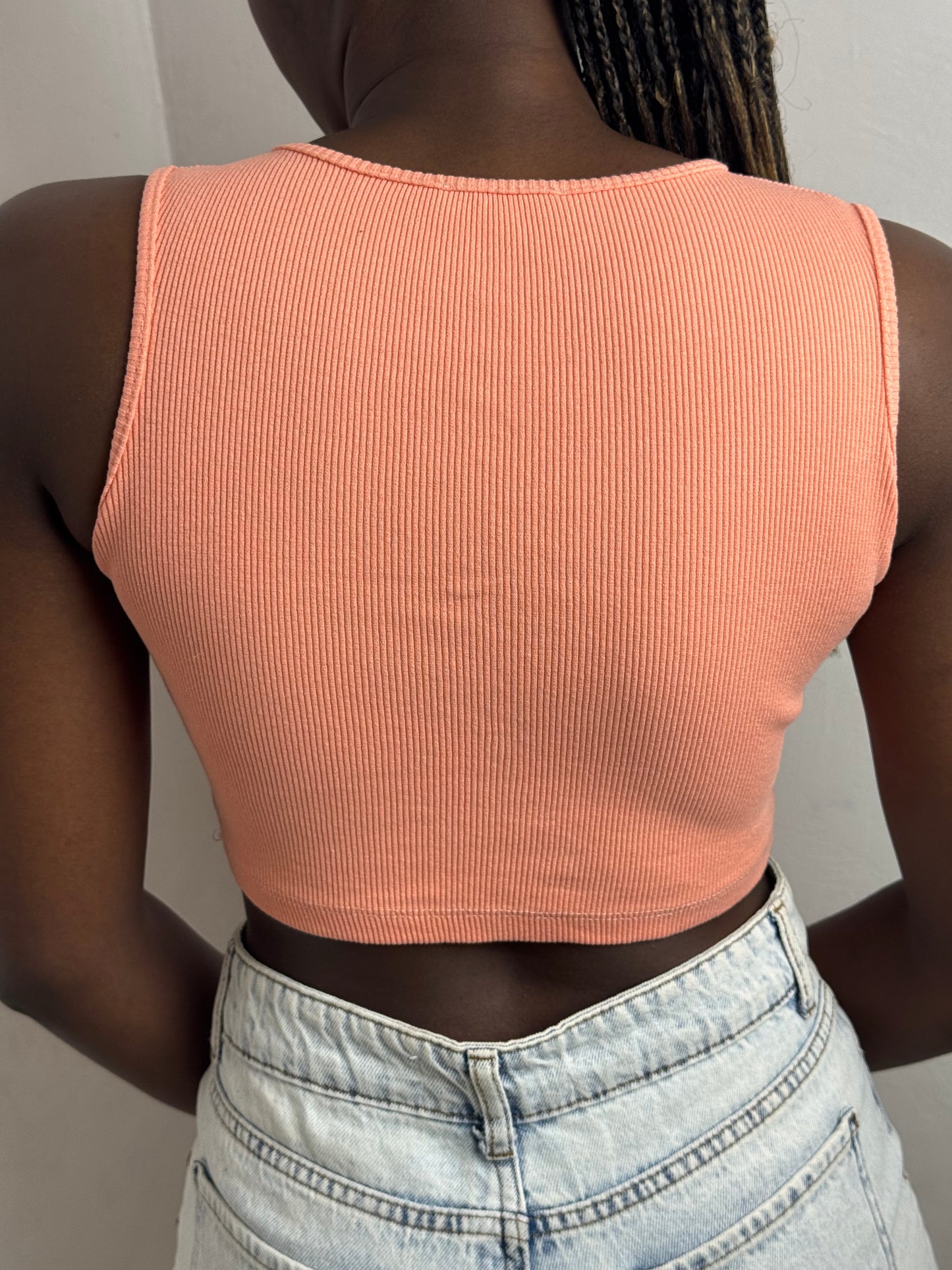 Halter Ribbed Crop