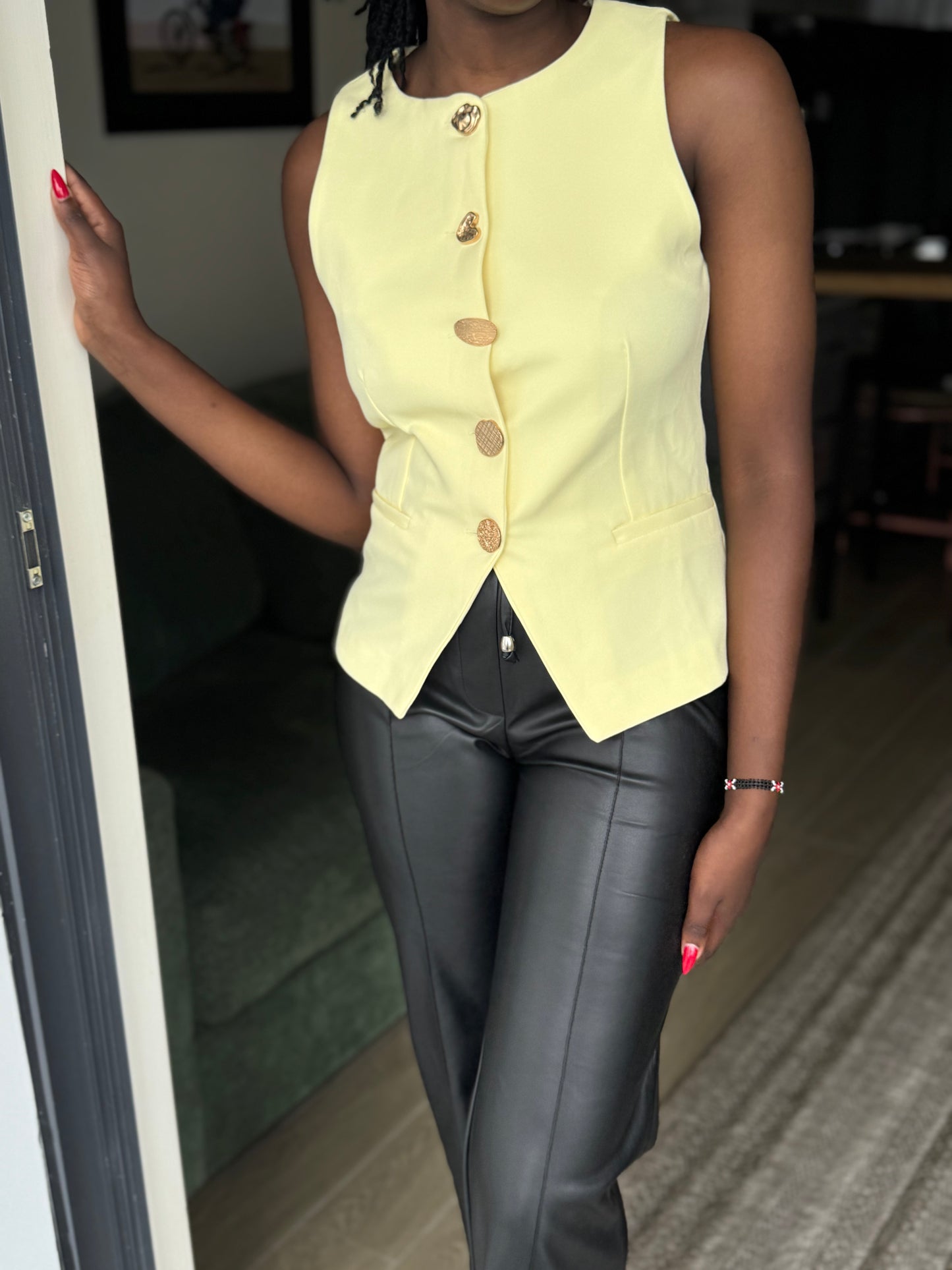 Massimo Gold-buttoned Halfcoat