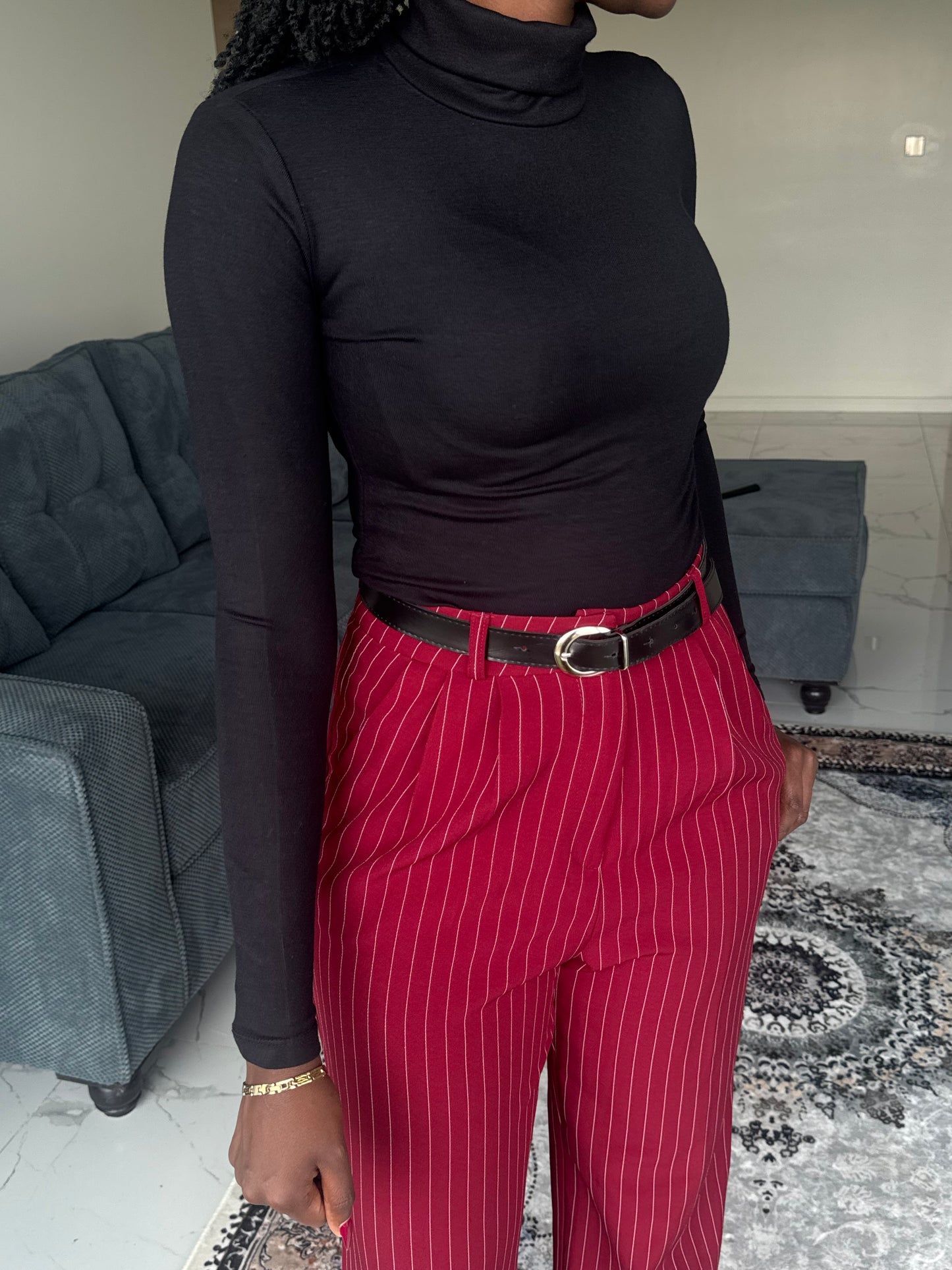 Classic Cotton Turtleneck Top
