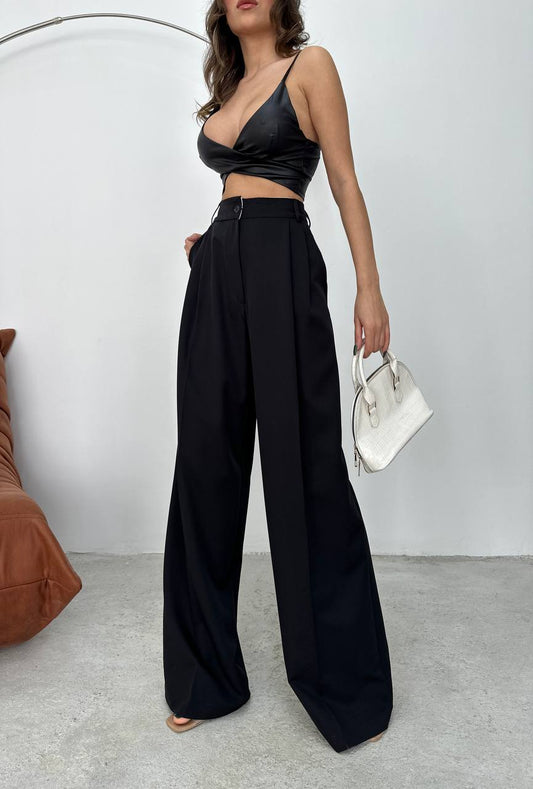 High-Waist Wide-Leg Palazzo Pants
