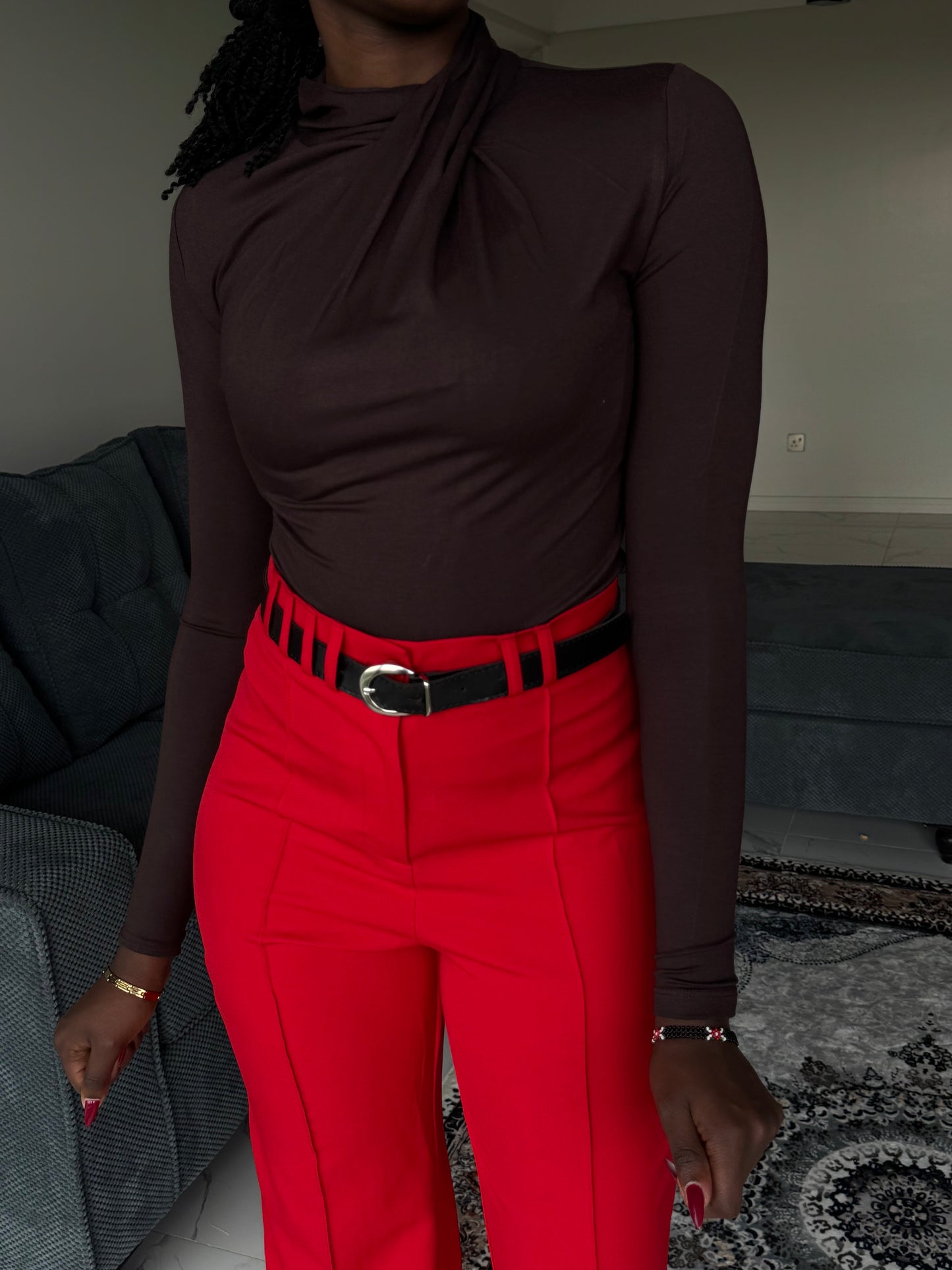 Neck-ruched Top