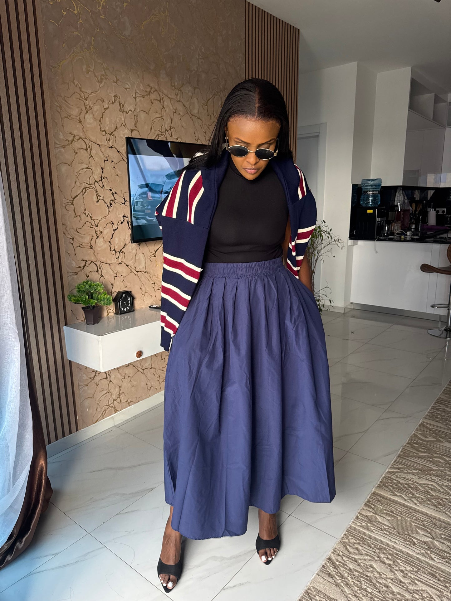 Poplin Maxi Skirt