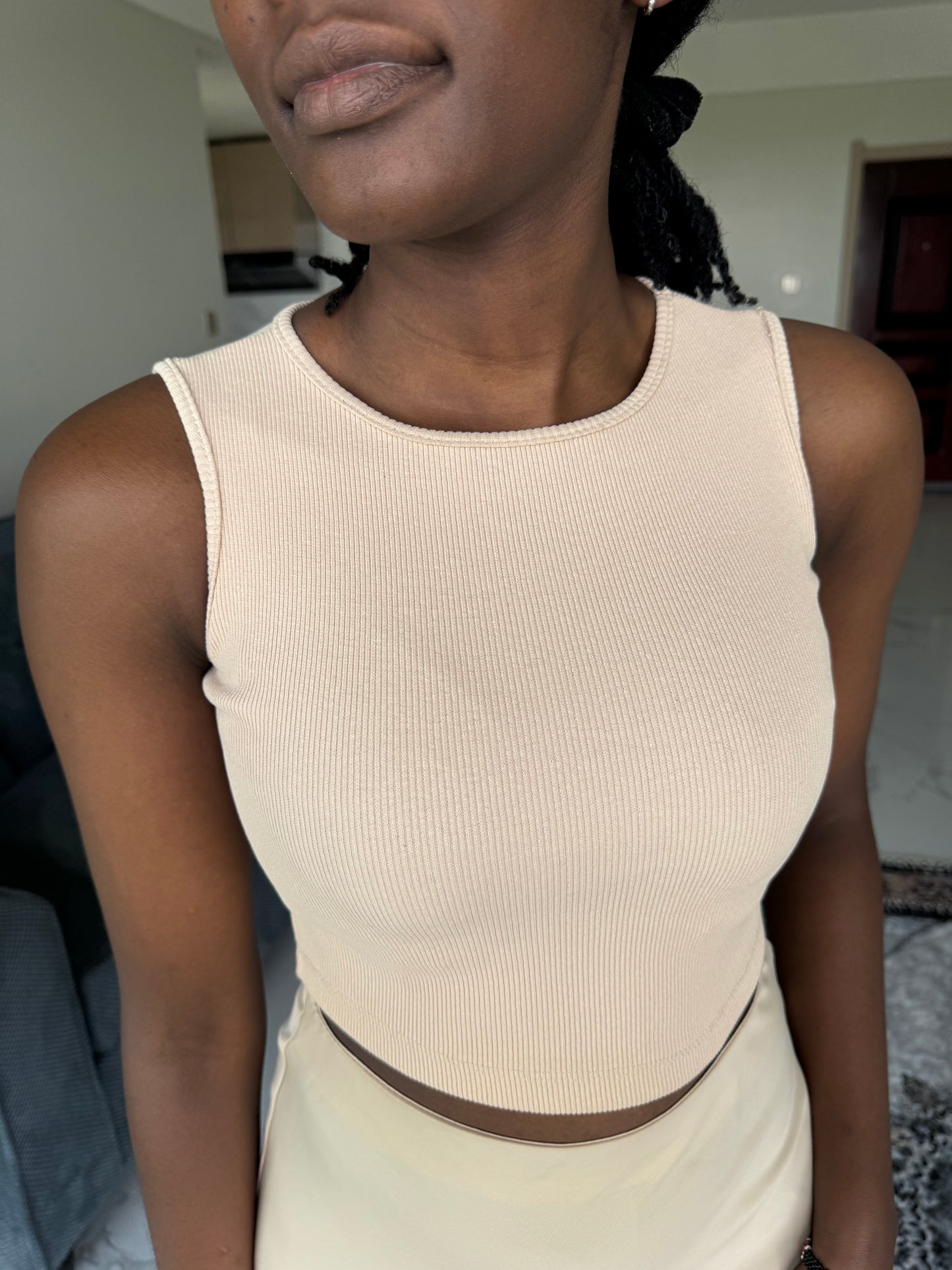 Halter Ribbed Crop