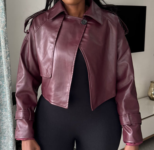 Soho Faux Leather Crop Jacket