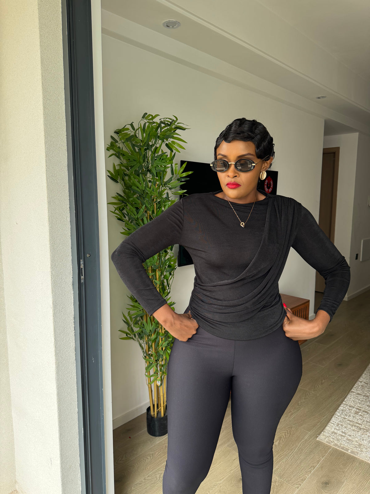 Selene Single-Drape Top