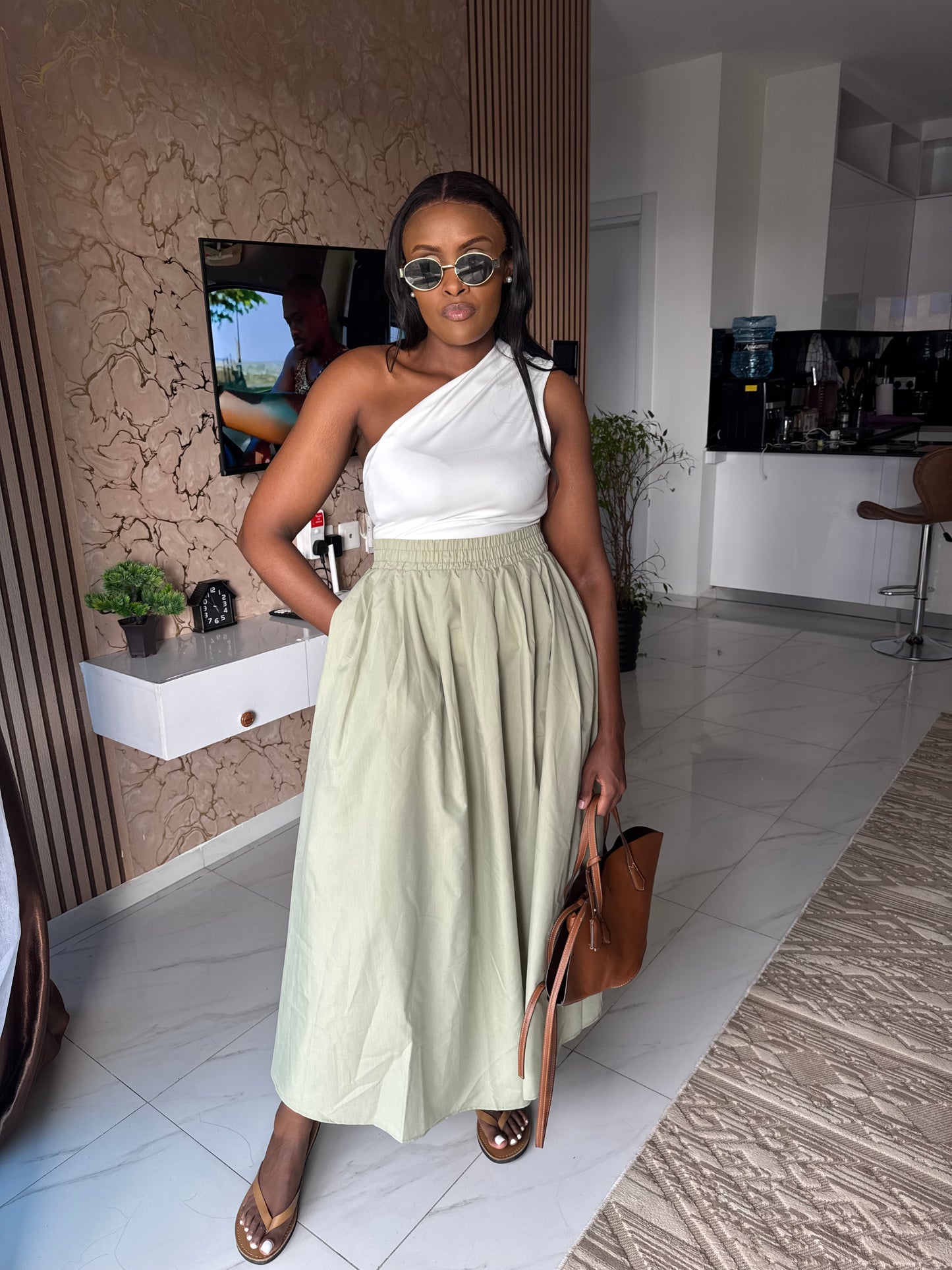 Poplin Maxi Skirt