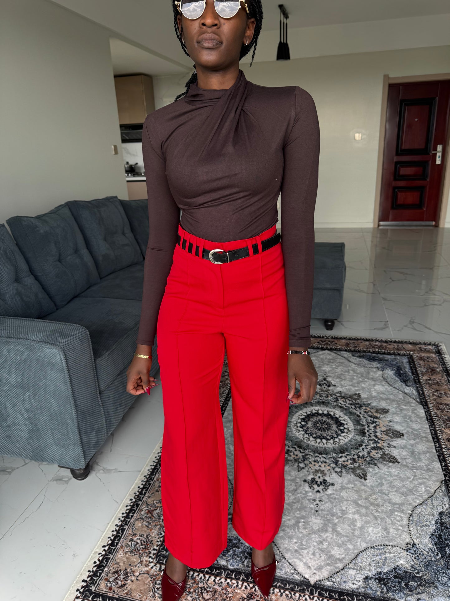 Neck-ruched Top