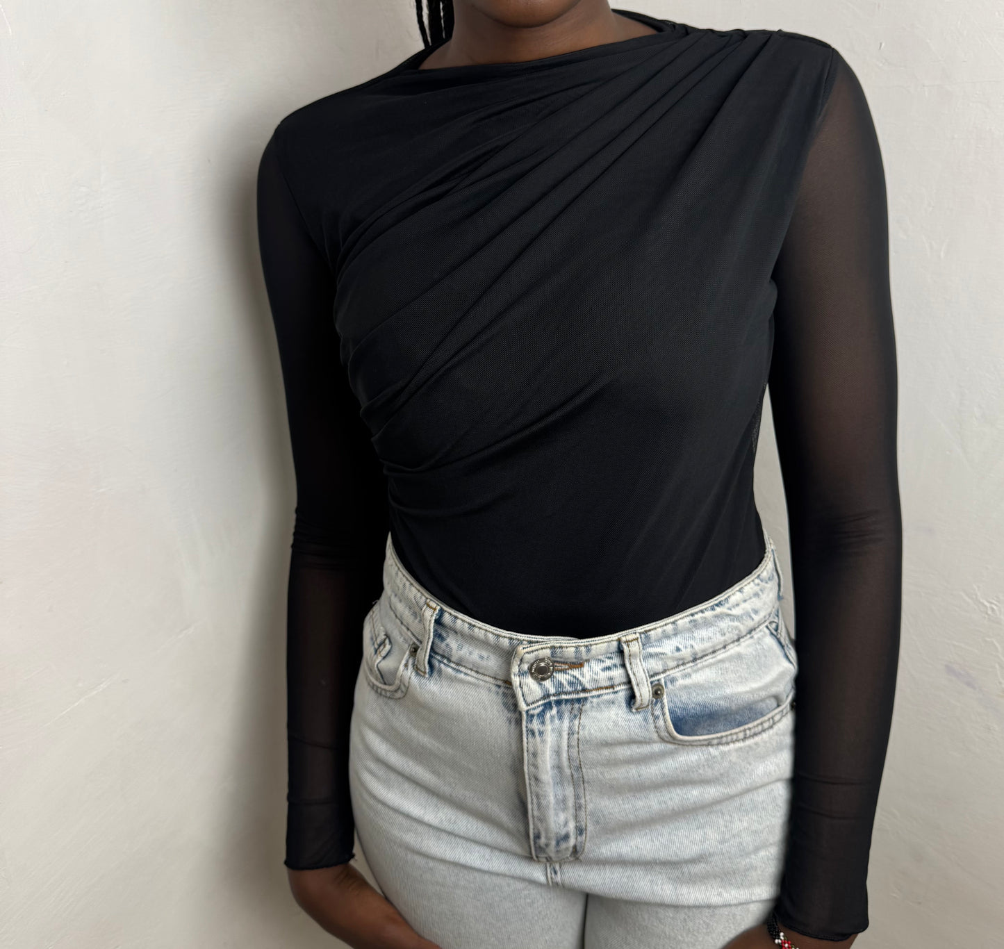 Mesh Ruched Bodysuit