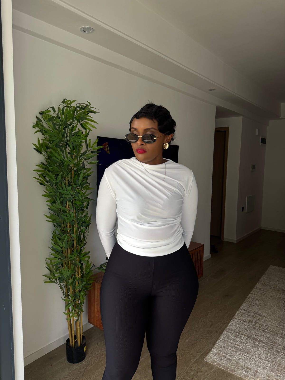 Sienna Long-Sleeve Ruched Top