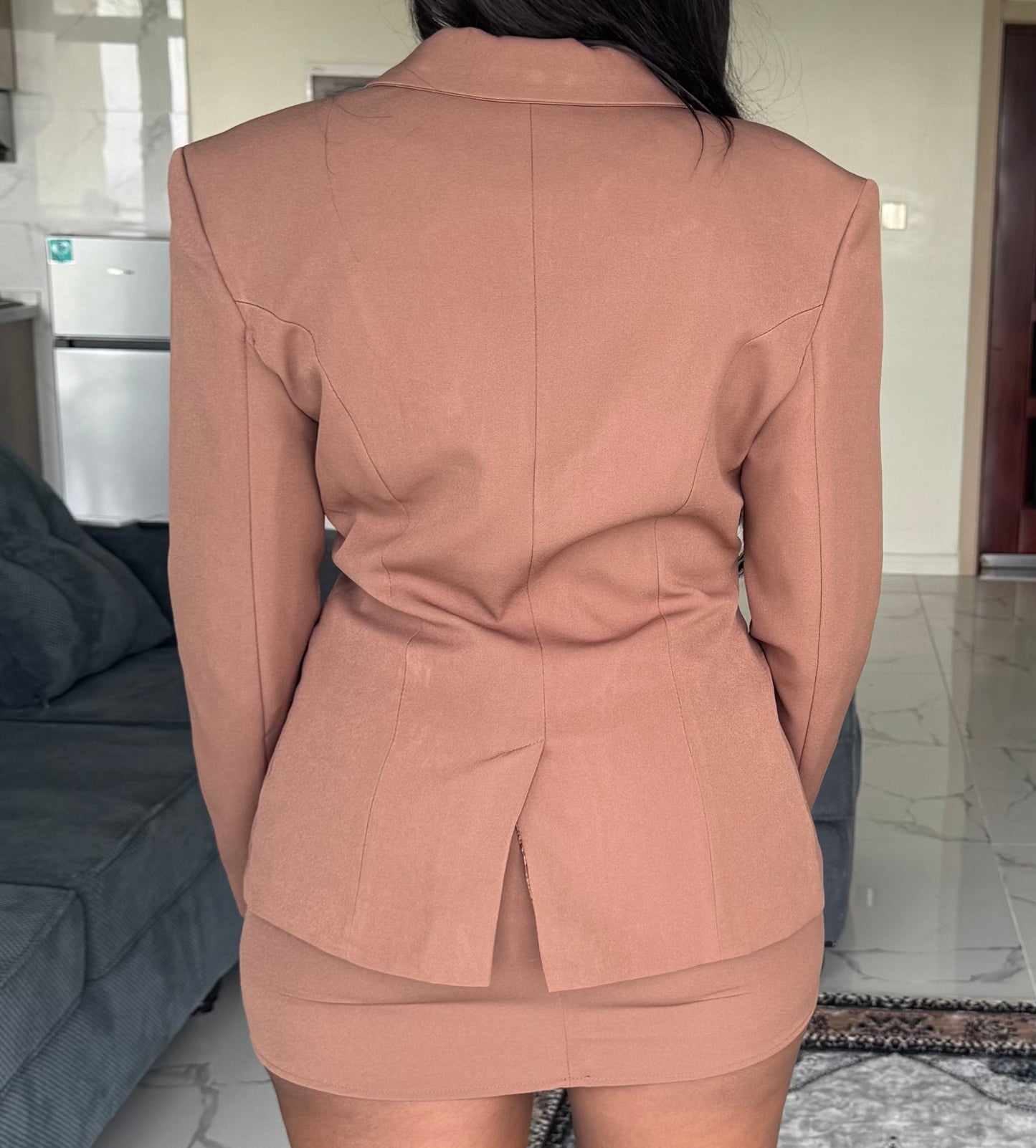 Padded Blazer & Mini Skirt Set