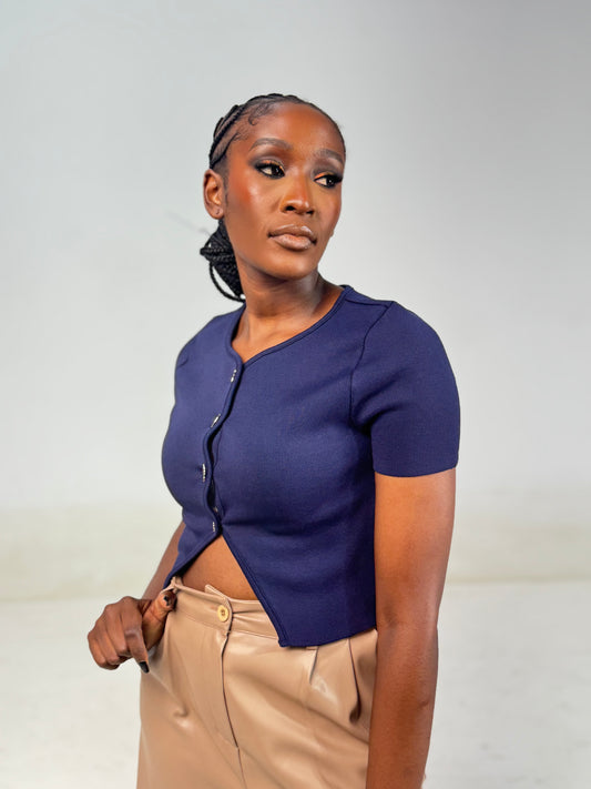 The Mia Short Sleeved Knit Crop