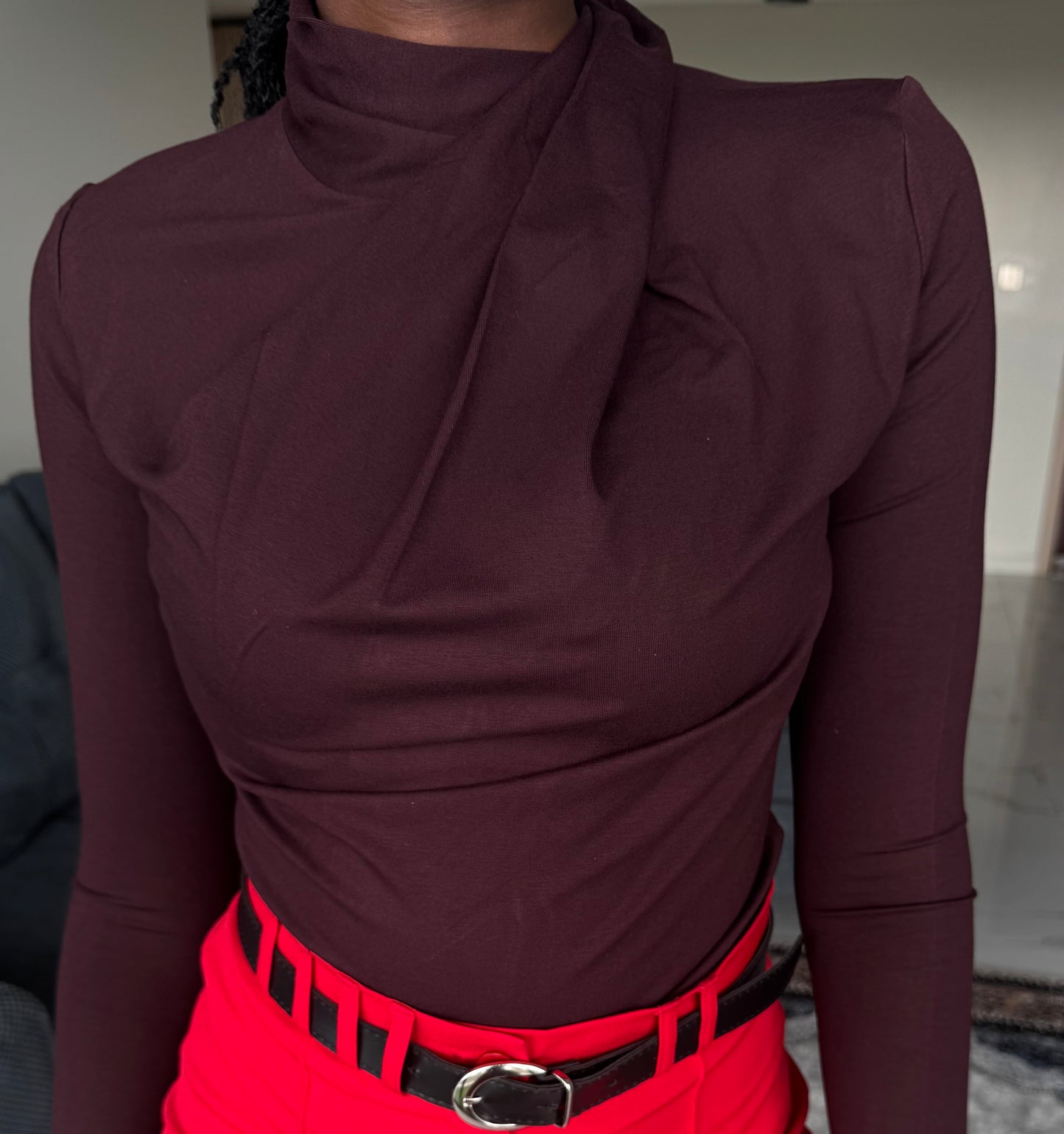 Neck-ruched Top