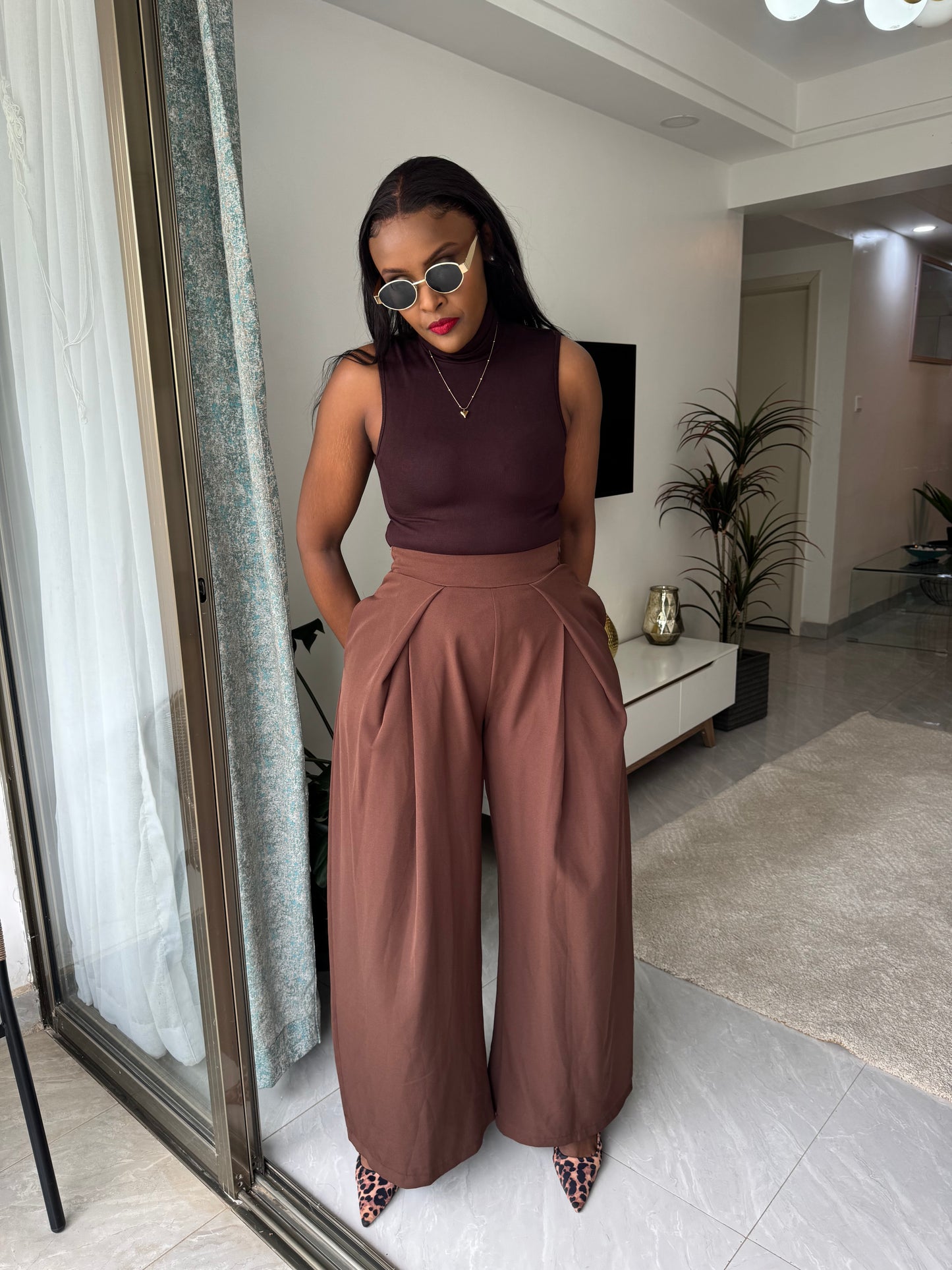 Mona Wide-leg Barrel Pants