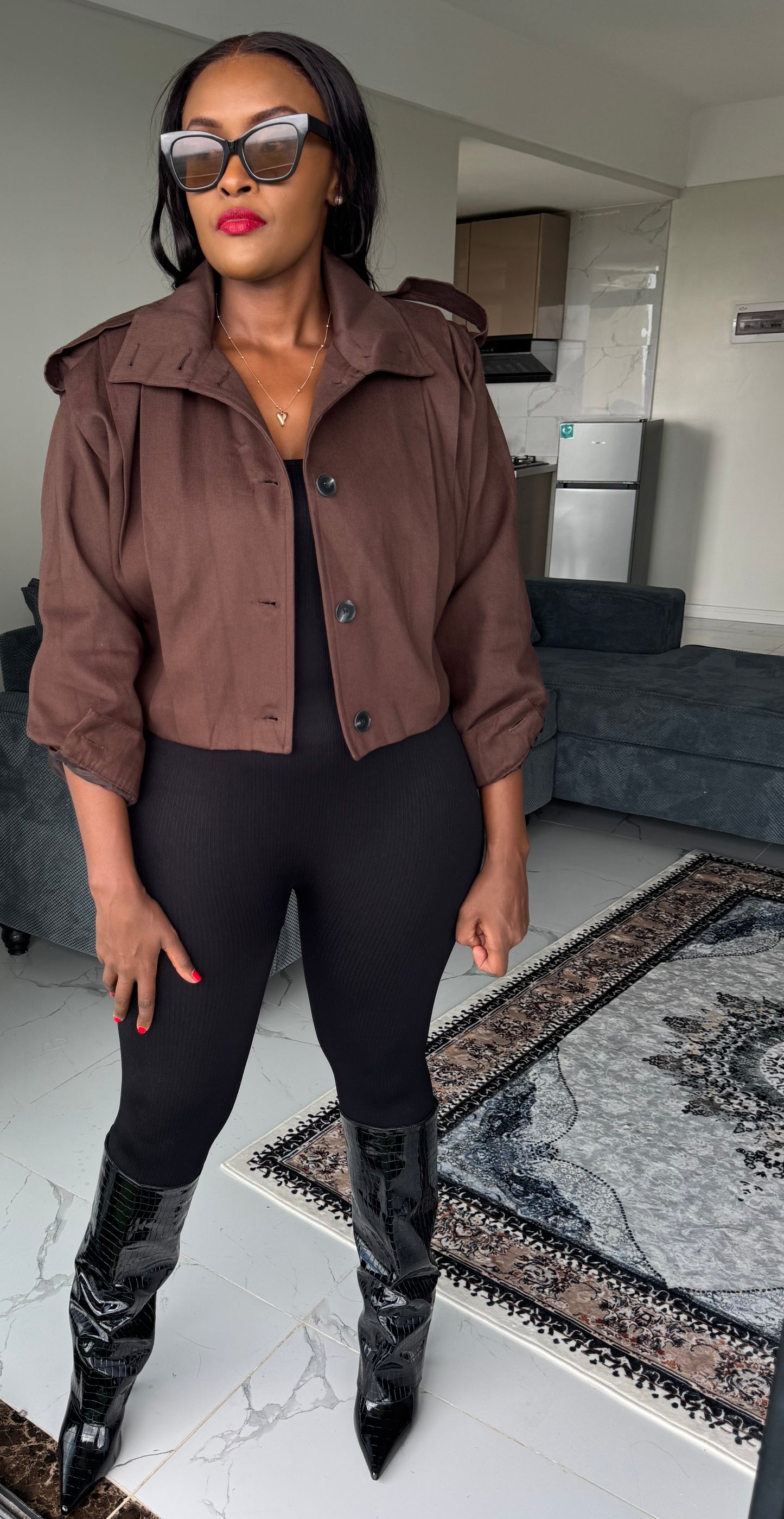 Pleated Bomber Jacket