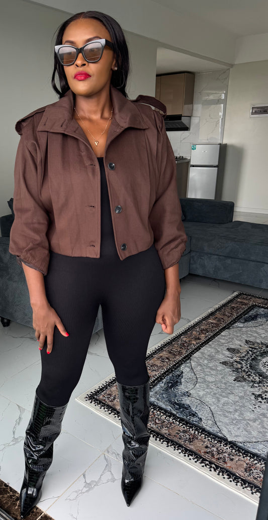 Pleated Bomber Jacket