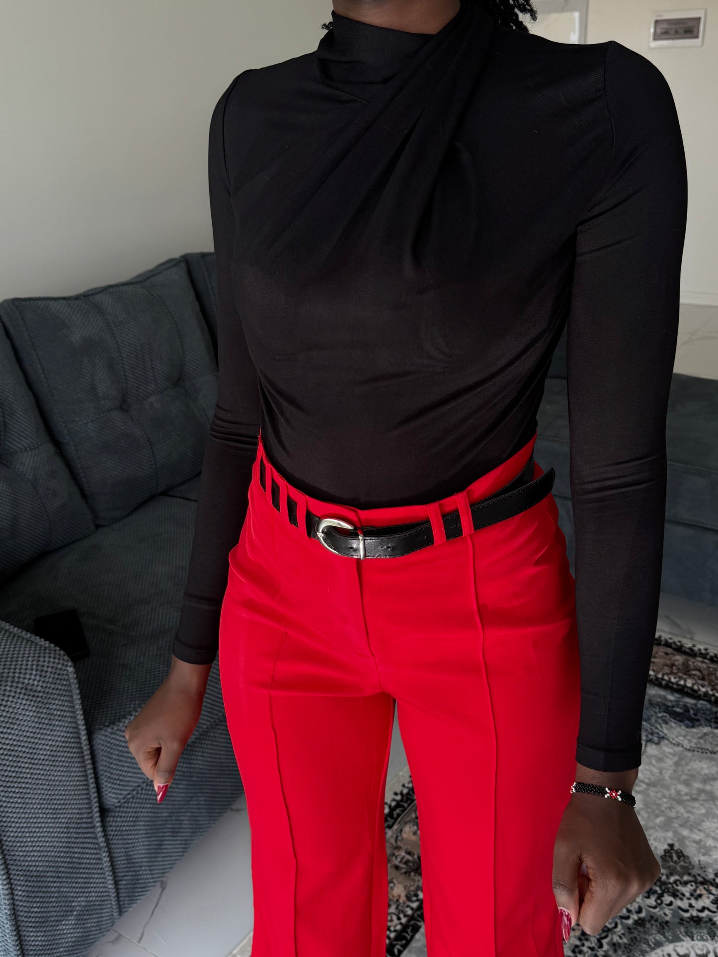 Neck-ruched Top