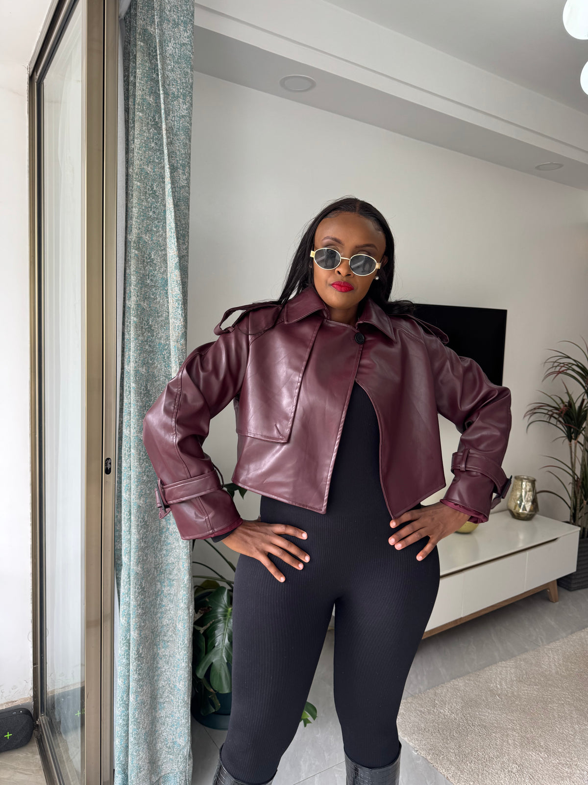 Soho Faux Leather Crop Jacket