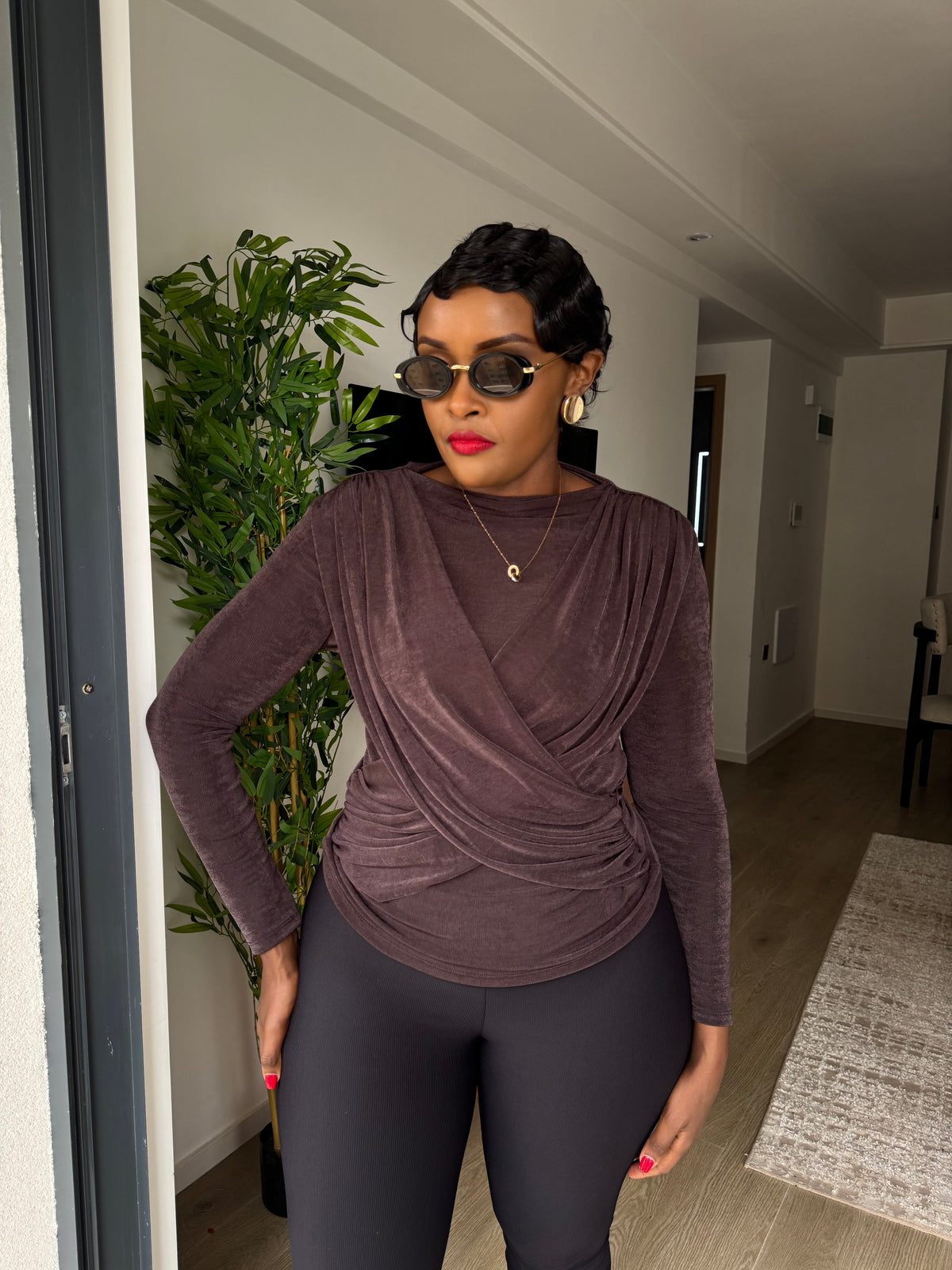 Simone Double-Drape Top
