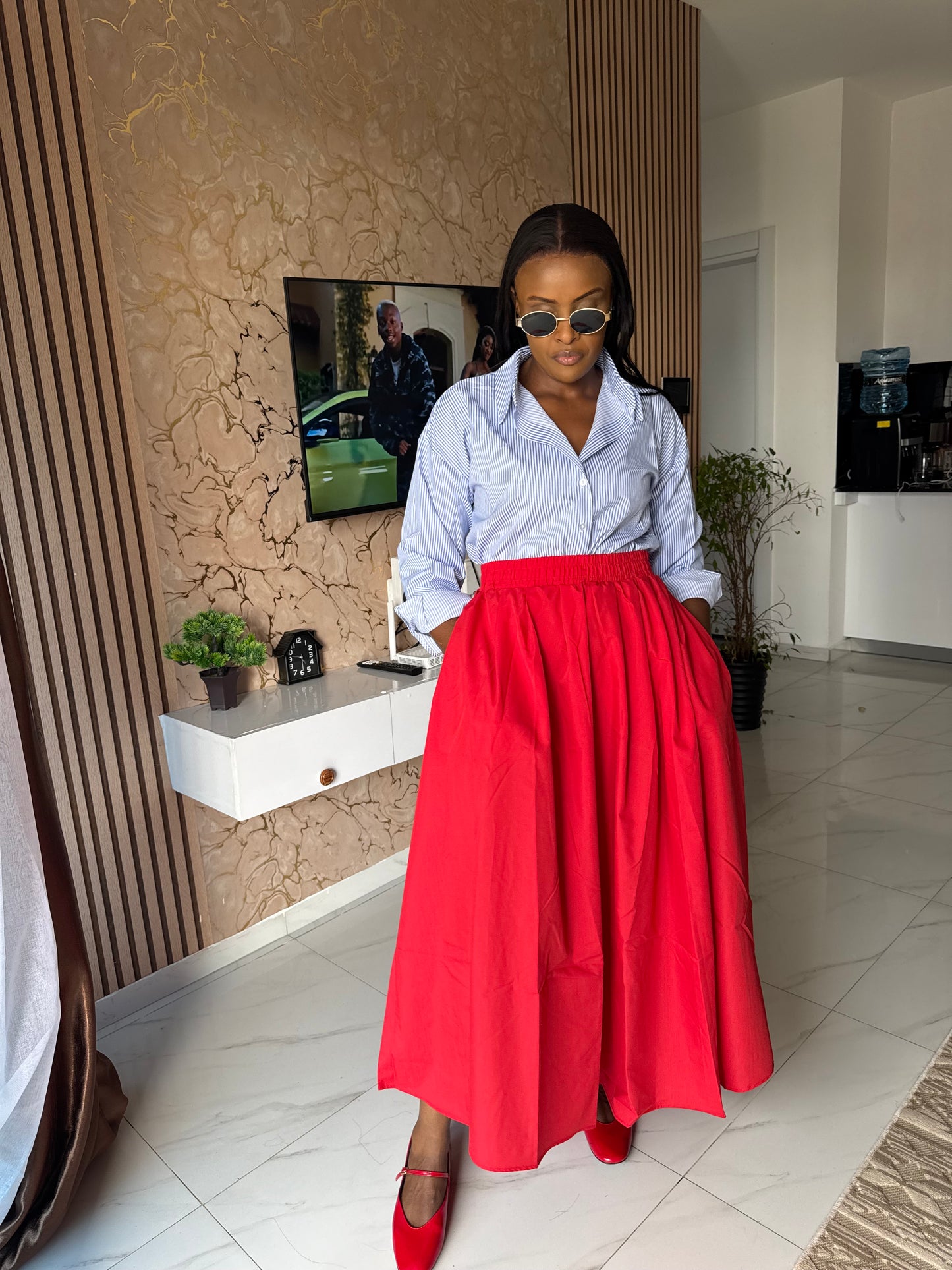 Poplin Maxi Skirt