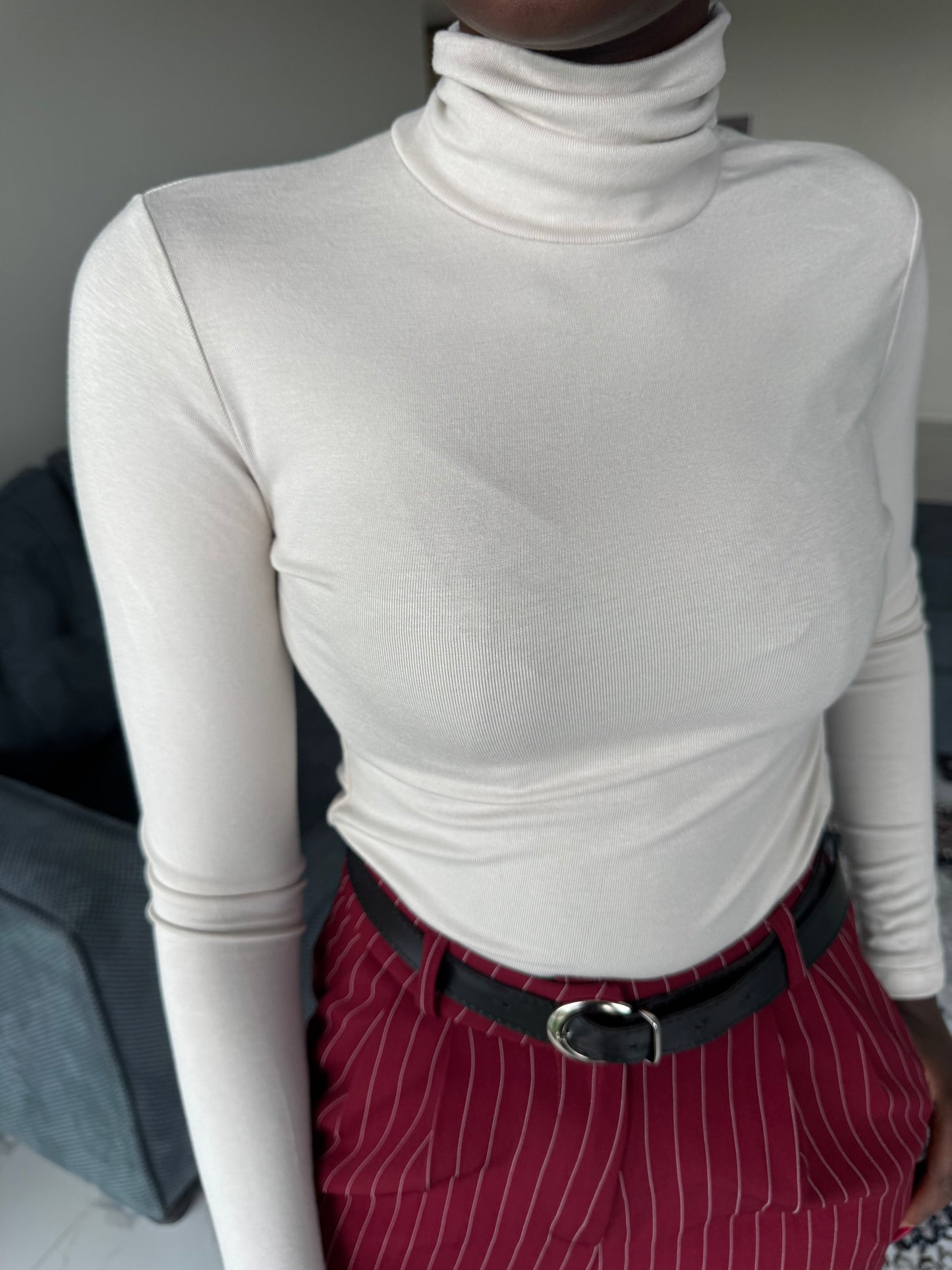 Classic Cotton Turtleneck Top