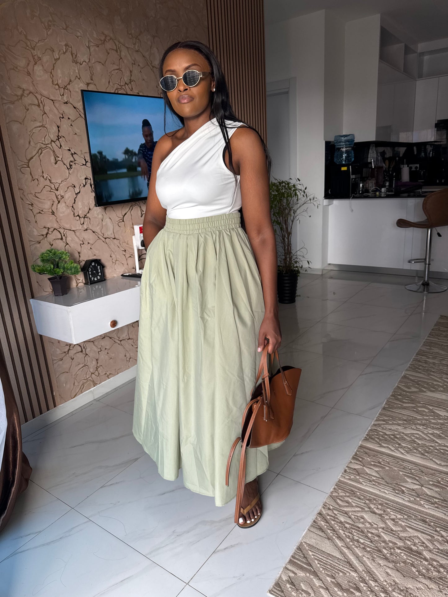 Poplin Maxi Skirt