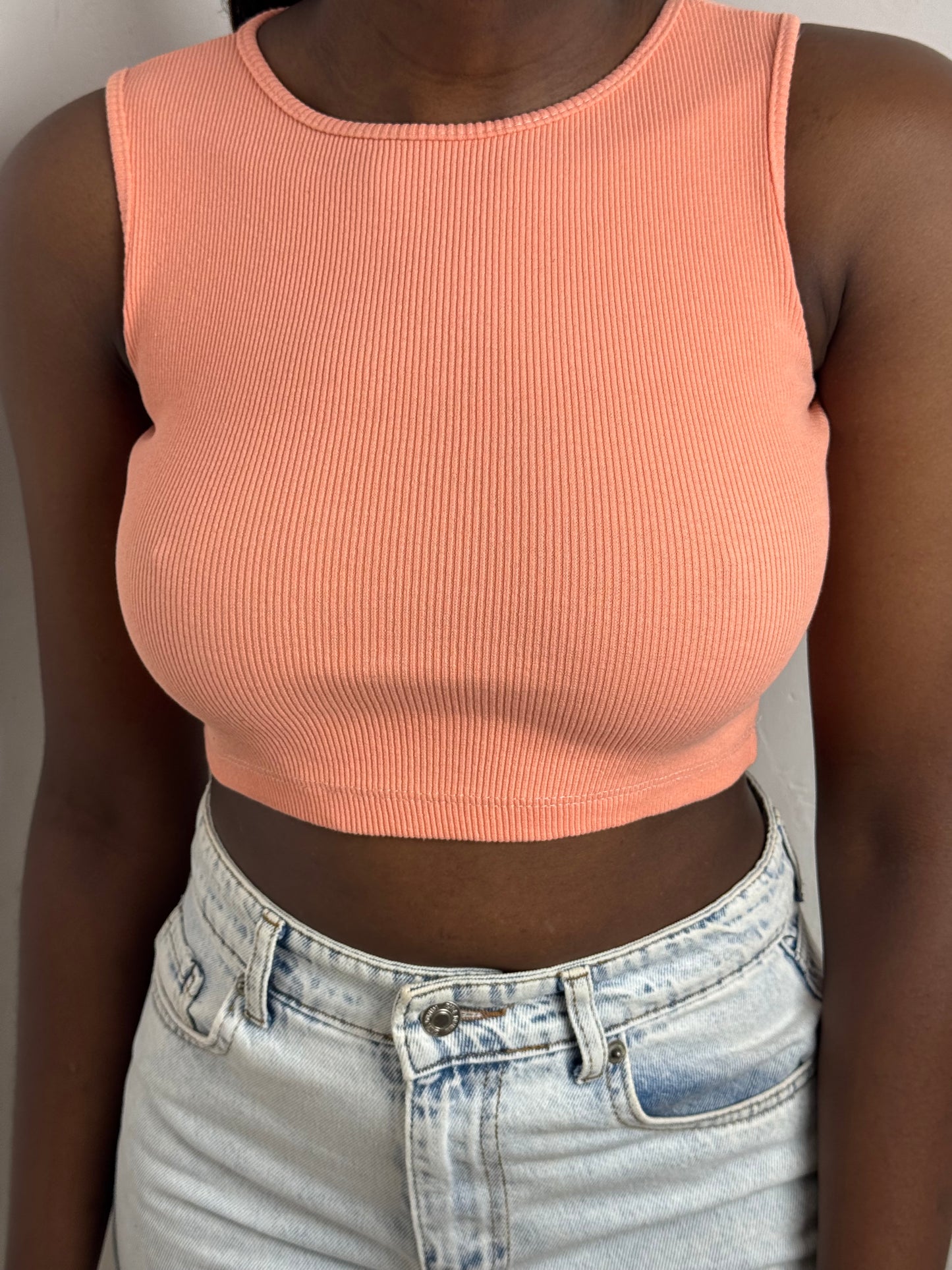 Halter Ribbed Crop