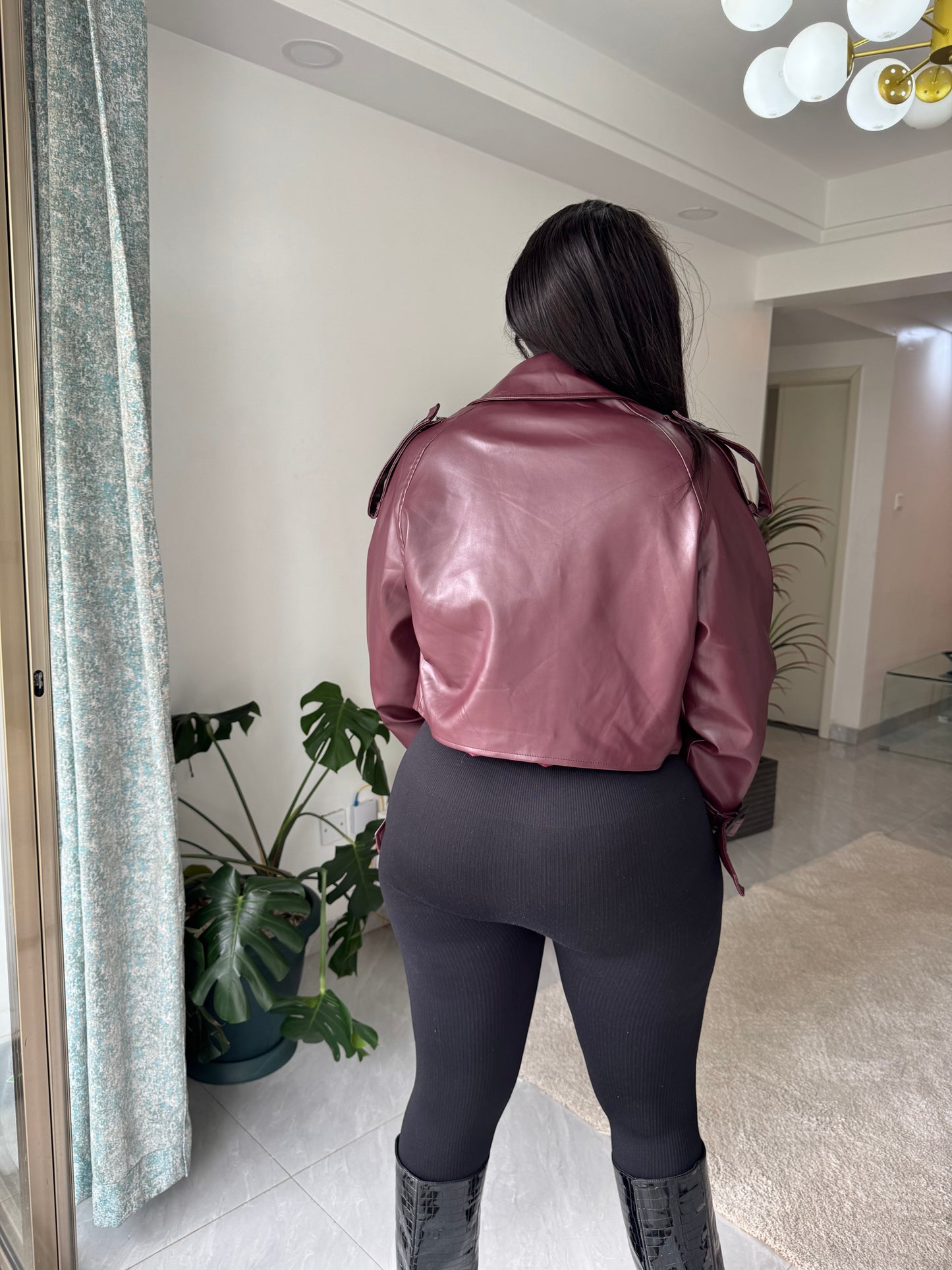 Soho Faux Leather Crop Jacket