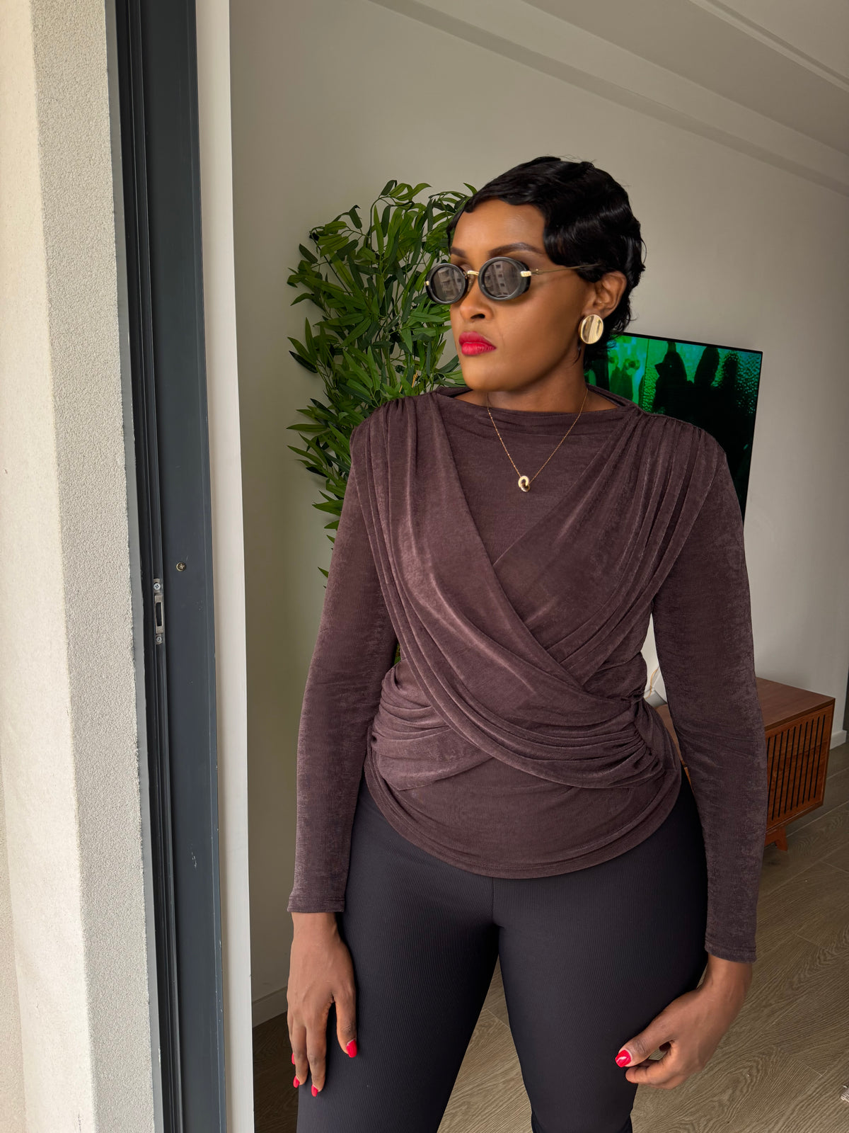 Simone Double-Drape Top