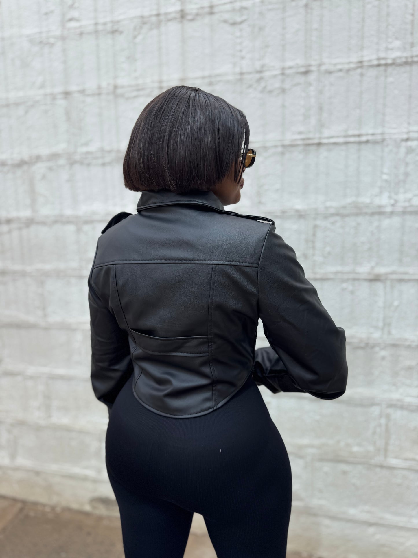 Sade Corset Sculpt Leather Jacket