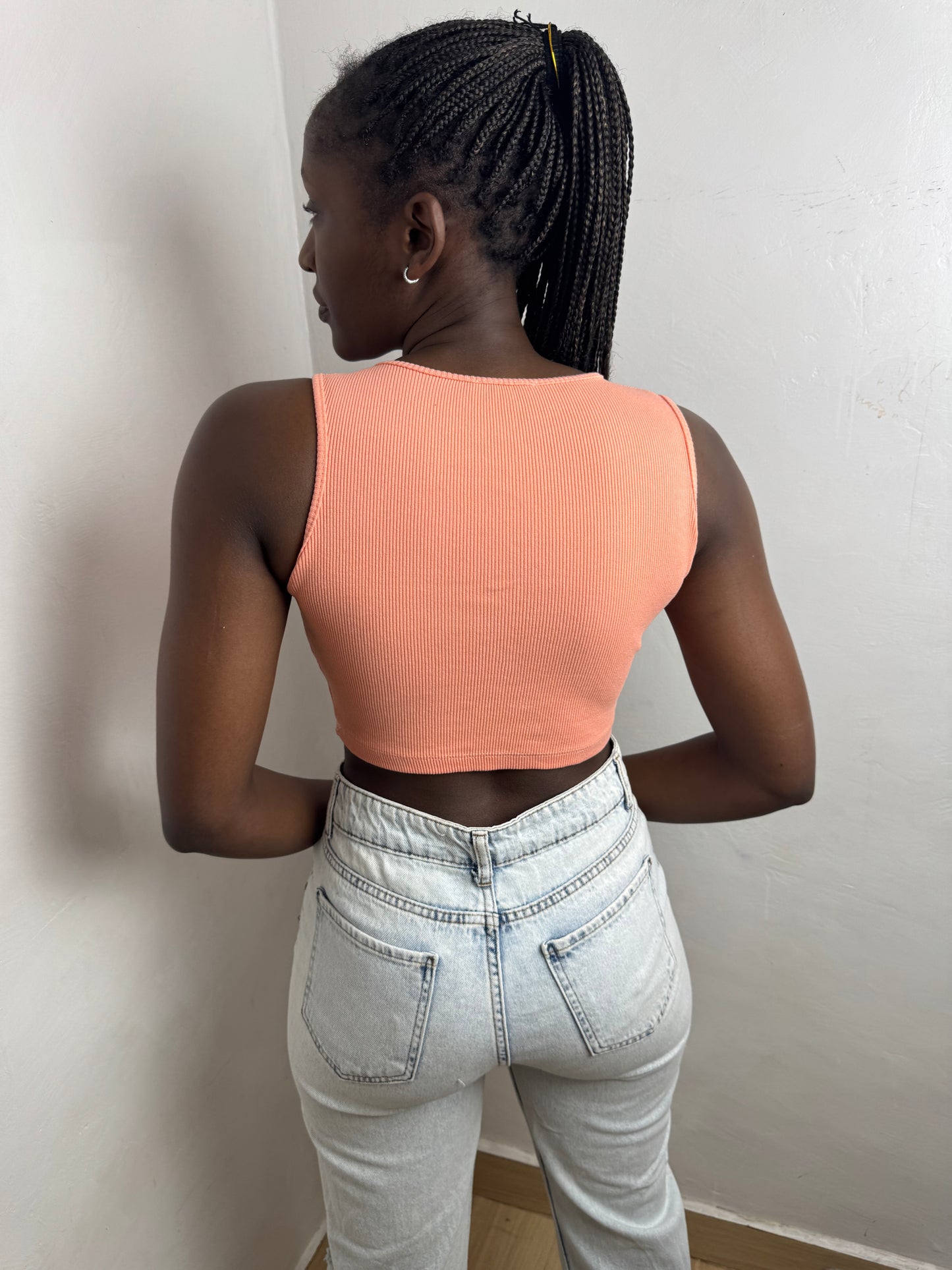 Halter Ribbed Crop