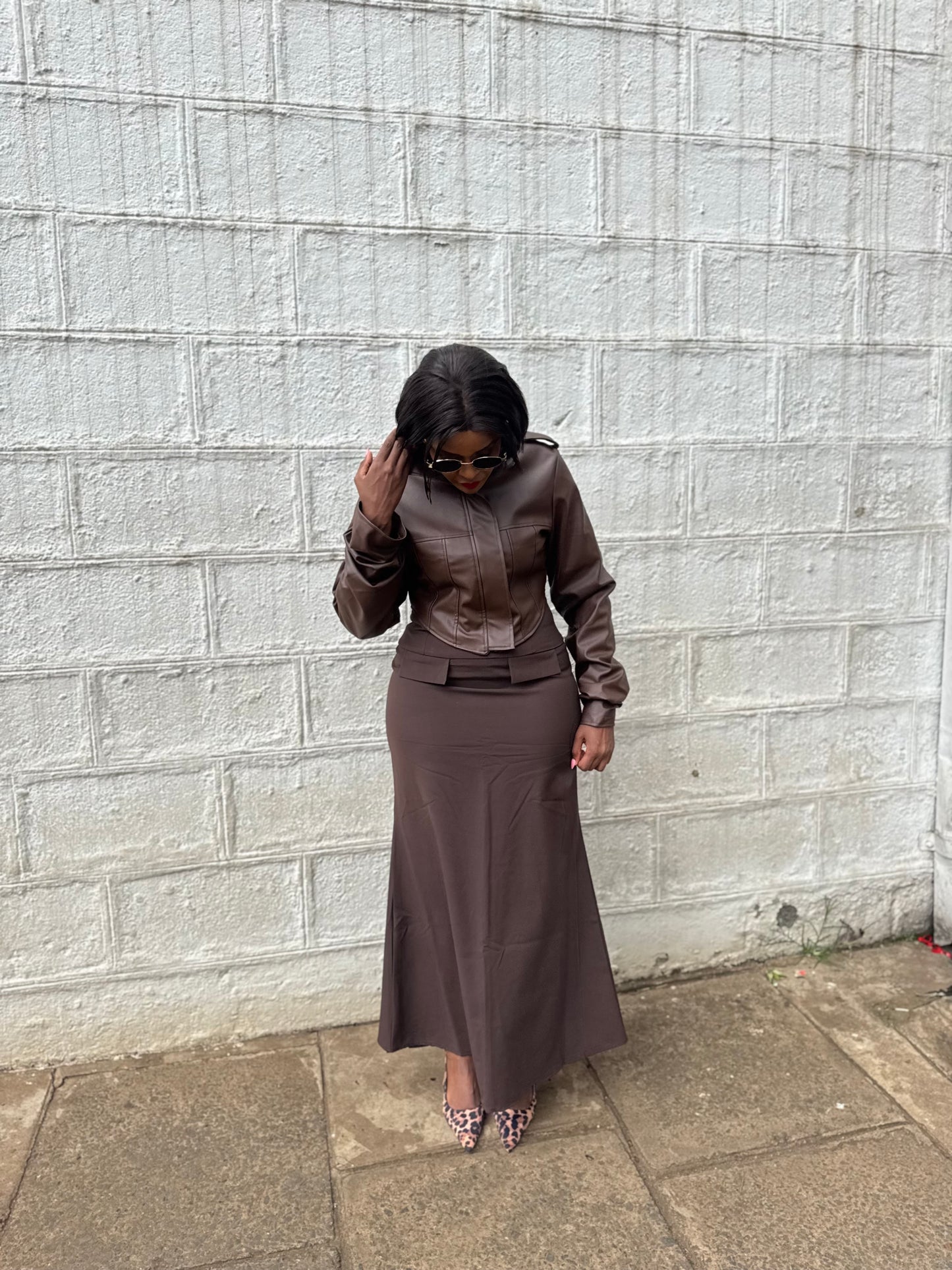 Sade Corset Sculpt Leather Jacket