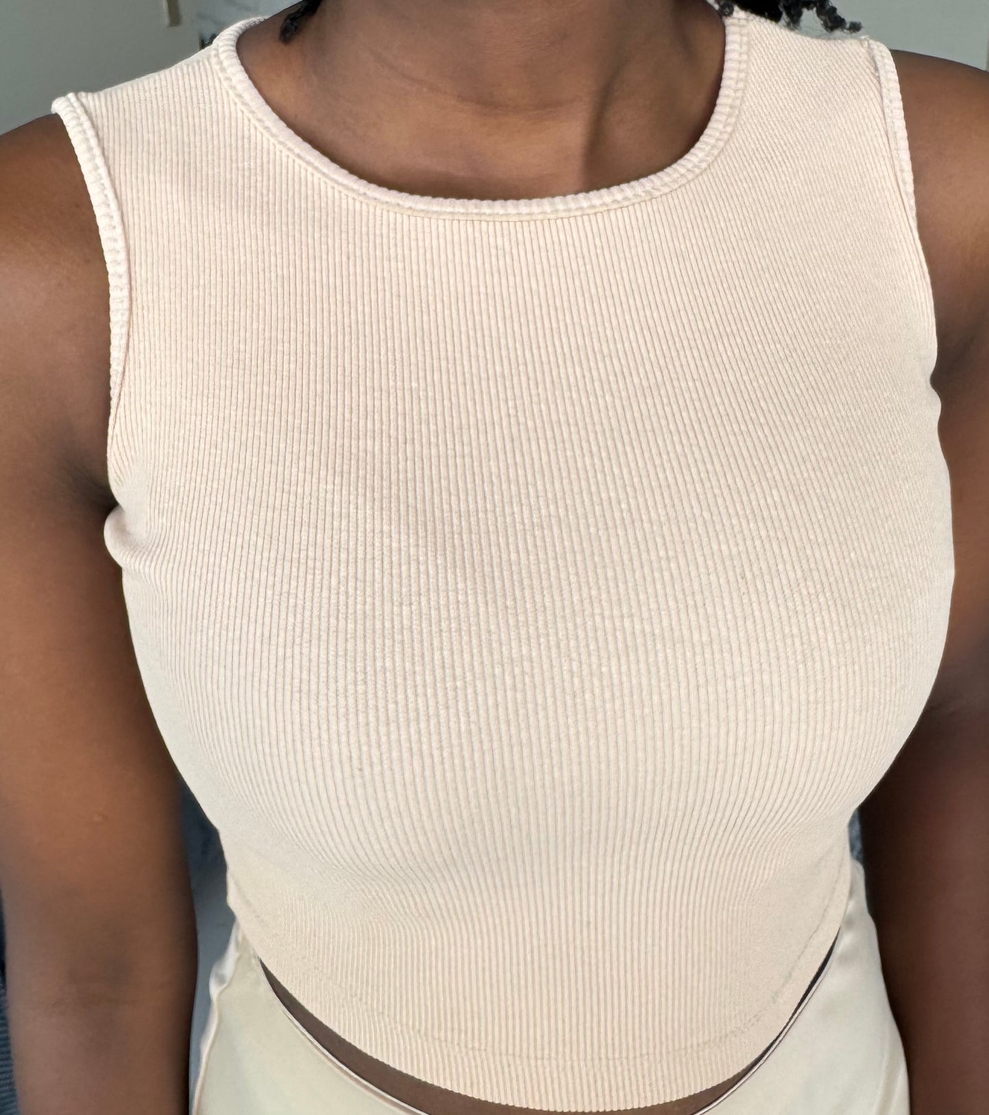 Halter Ribbed Crop