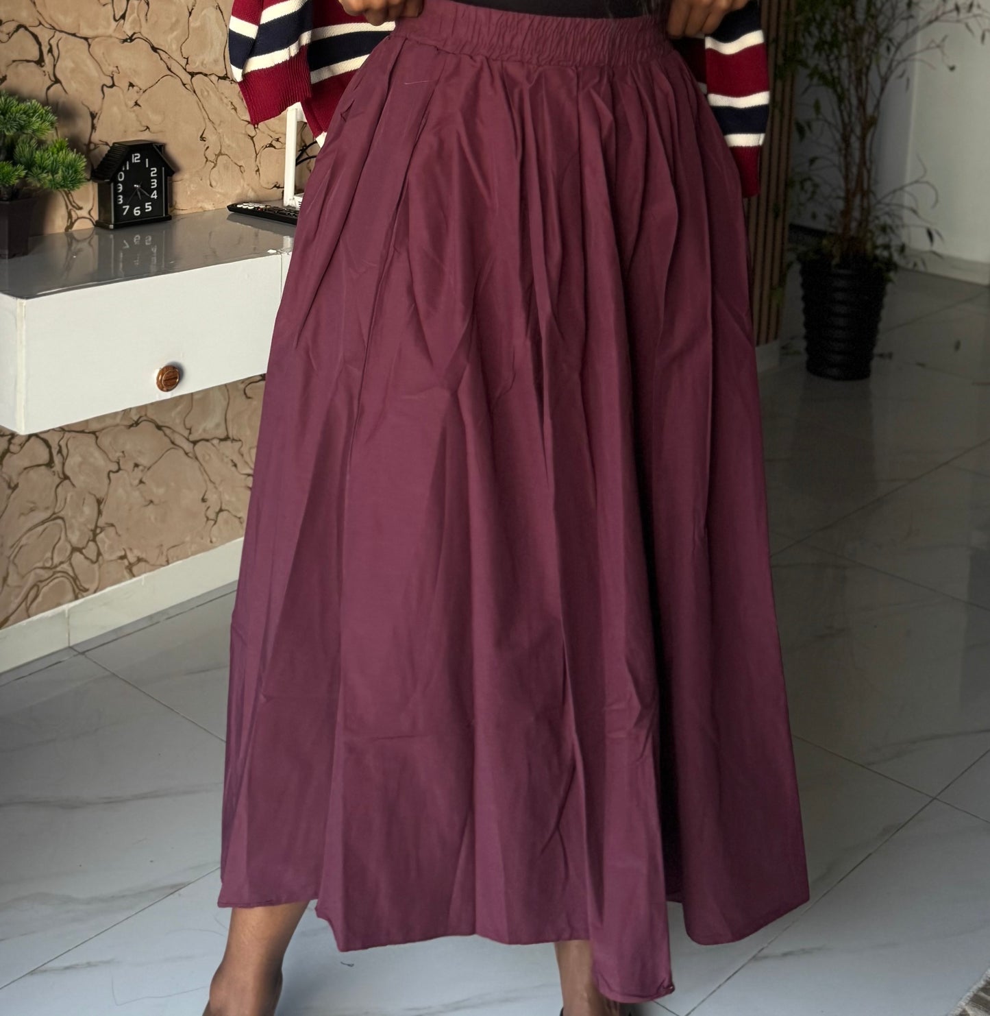 Poplin Maxi Skirt