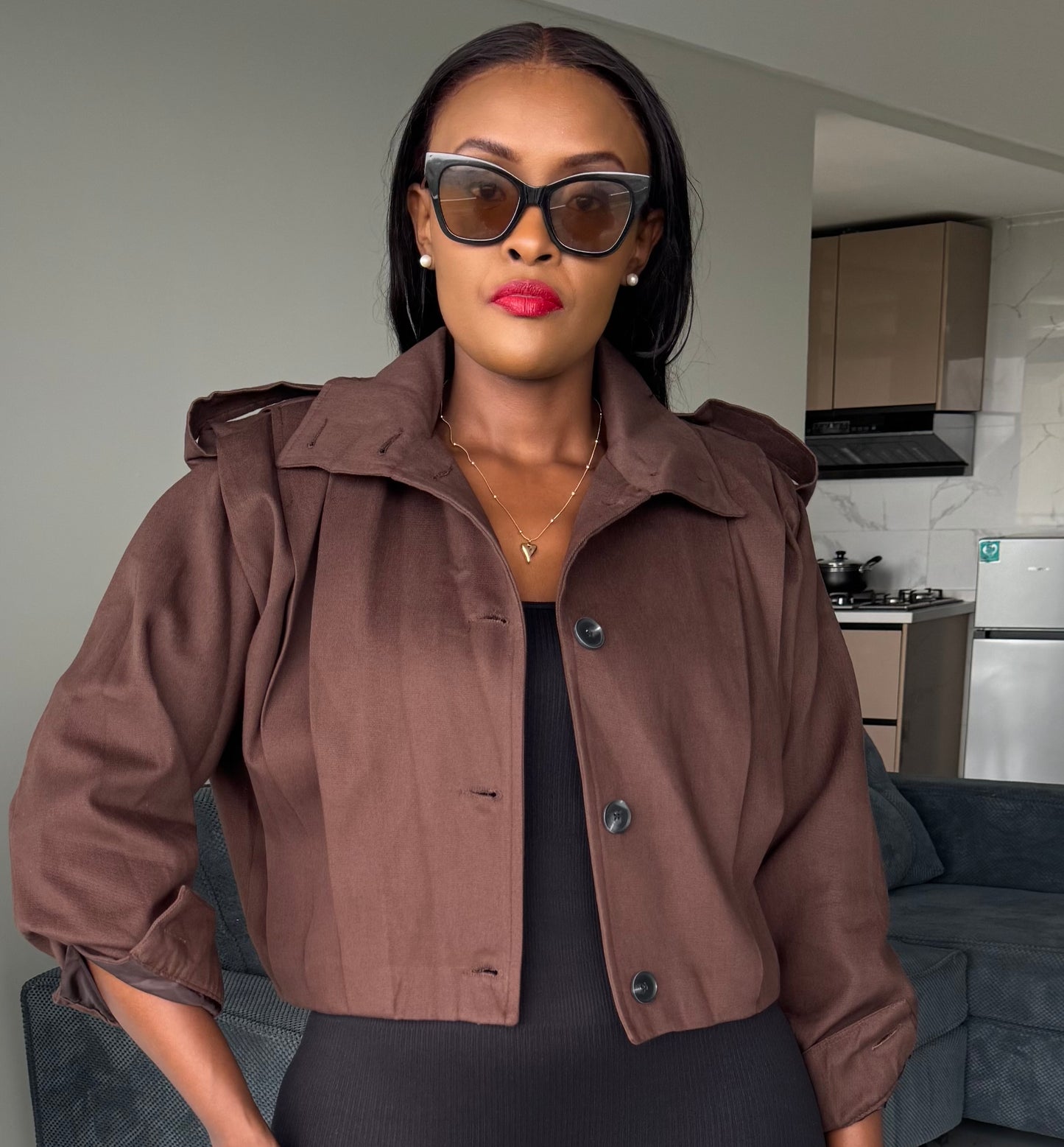 Pleated Bomber Jacket