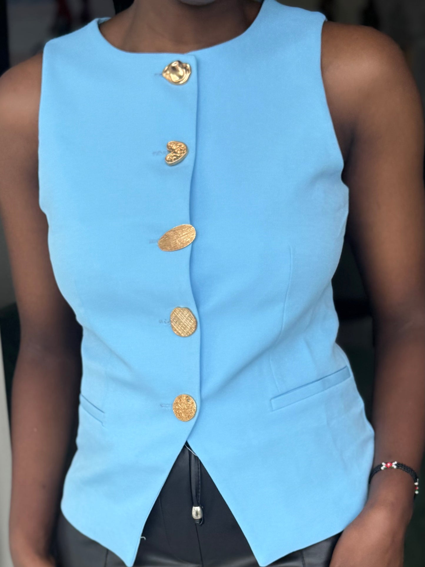 Massimo Gold-buttoned Halfcoat