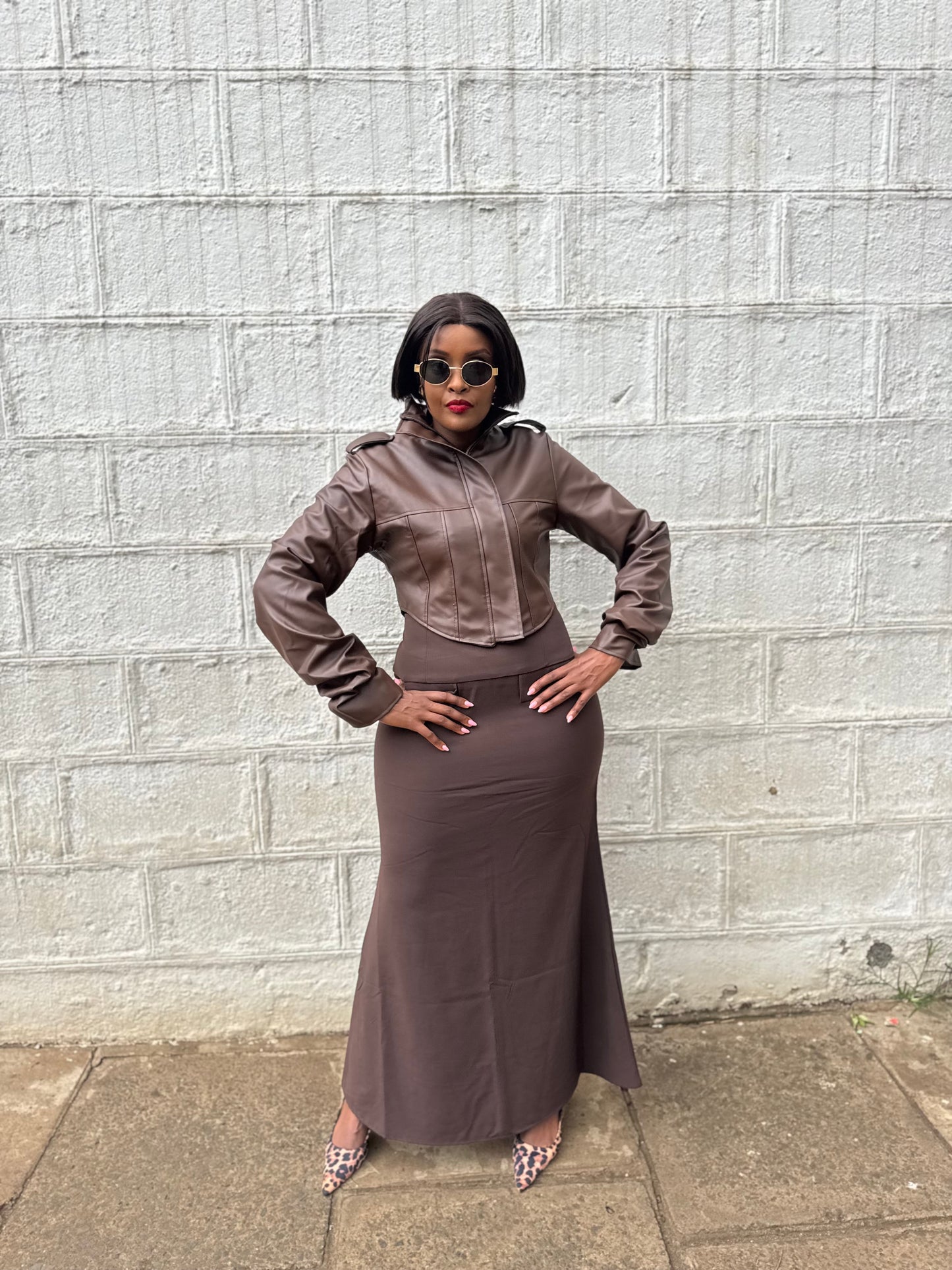 Sade Corset Sculpt Leather Jacket