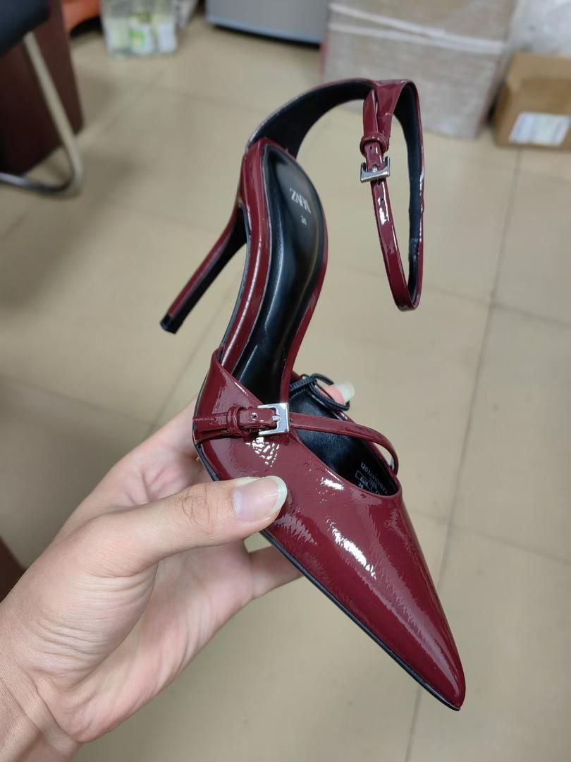 Maroon Strappy Heels