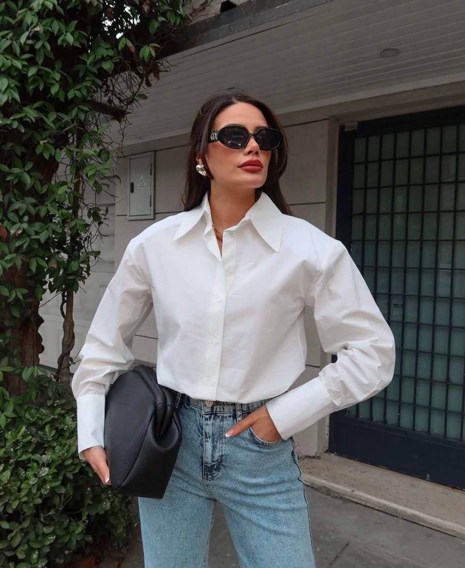 Shoulder Padded Statement Cuff Shirt