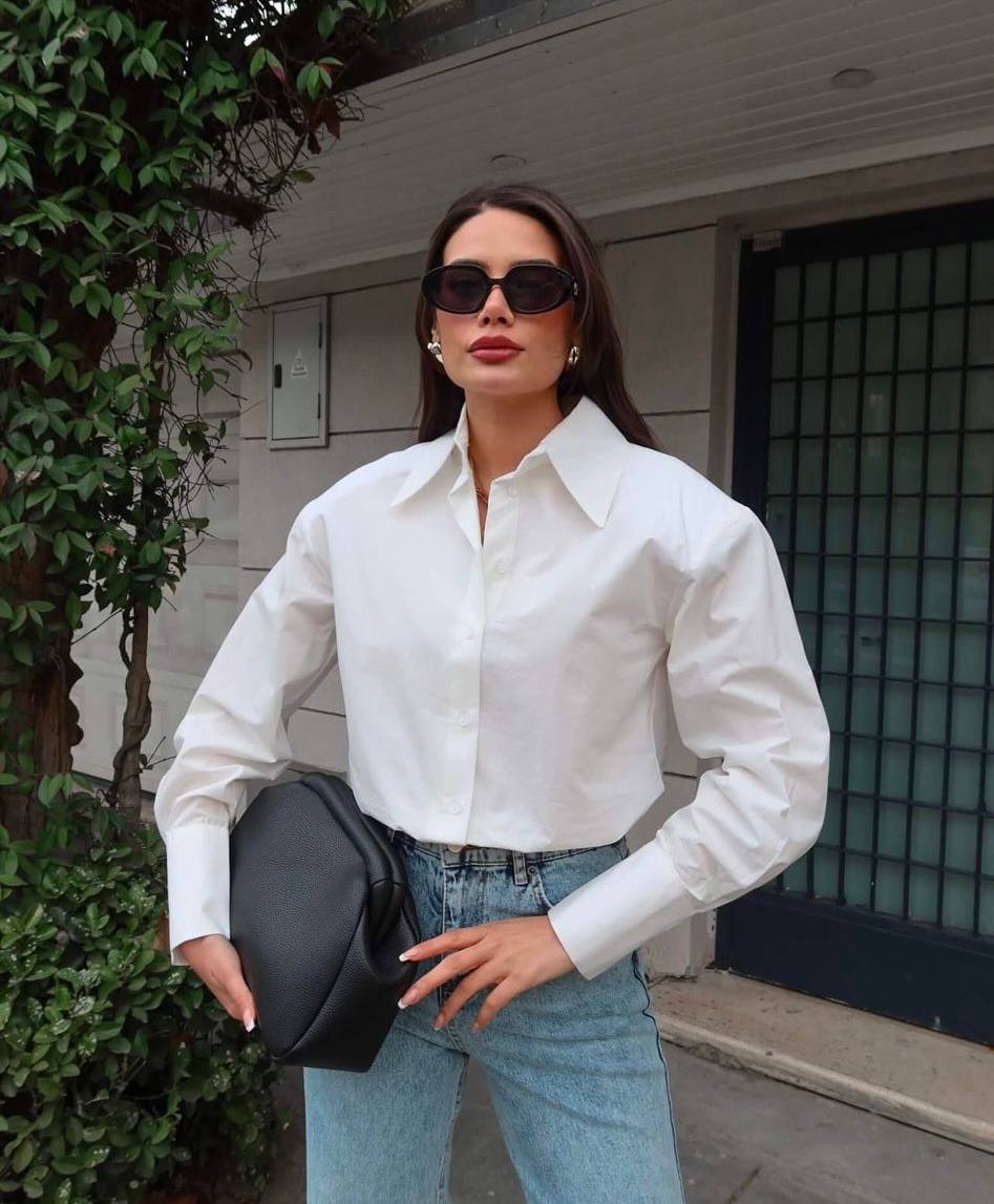 Shoulder Padded Statement Cuff Shirt