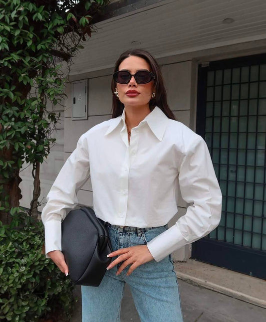 Shoulder Padded Statement Cuff Shirt